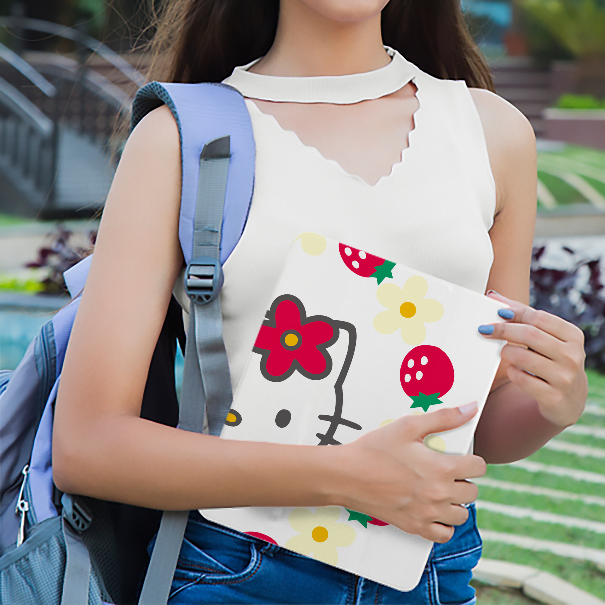 Hello Kitty ハローキティ IPad ケース ブック型 PUレザー TPU 耐衝撃 軽量 薄型 ペン収納なし 全面保護 IPad 各モデル対応