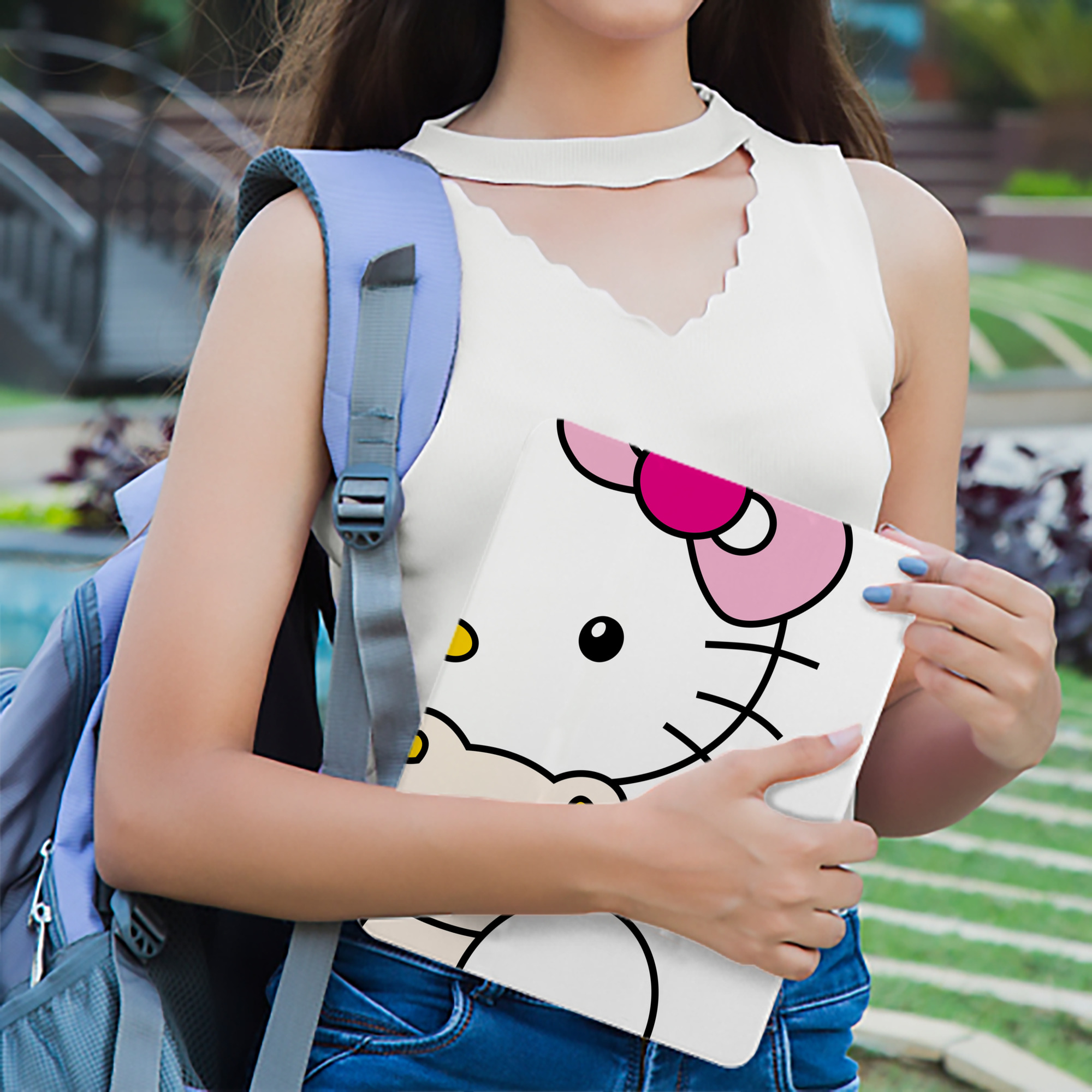 Hello Kitty ハローキティ IPad ケース ブック型 PUレザー TPU 耐衝撃 軽量 薄型 ペン収納なし 全面保護 IPad 各モデル対応