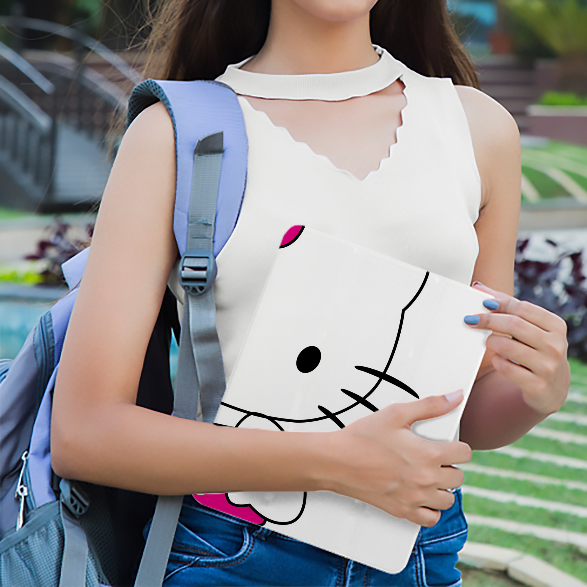 Hello Kitty ハローキティ IPad ケース ブック型 PUレザー TPU 耐衝撃 軽量 薄型 ペン収納なし 全面保護 IPad 各モデル対応