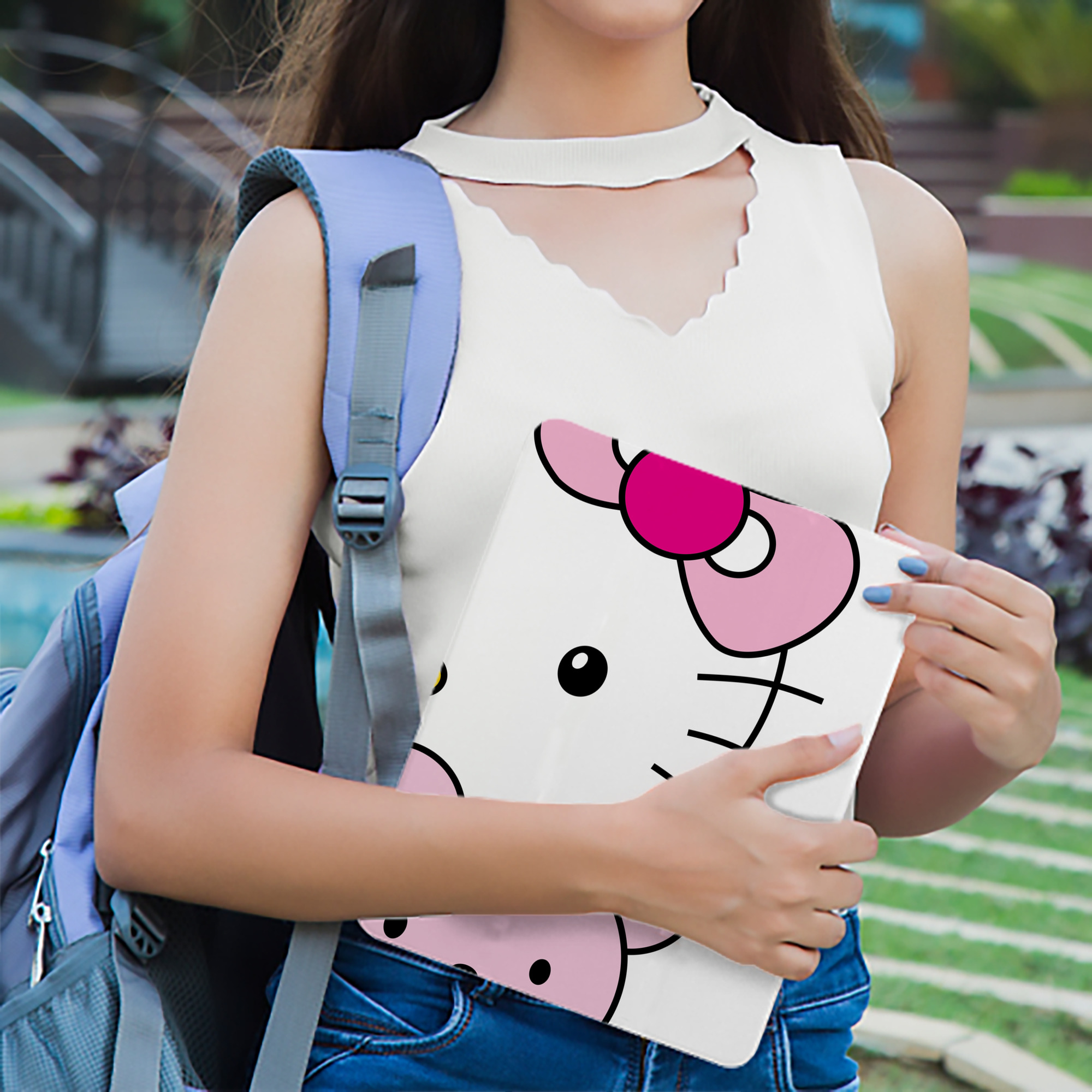 Hello Kitty ハローキティ IPad ケース ブック型 PUレザー TPU 耐衝撃 軽量 薄型 ペン収納なし 全面保護 IPad 各モデル対応