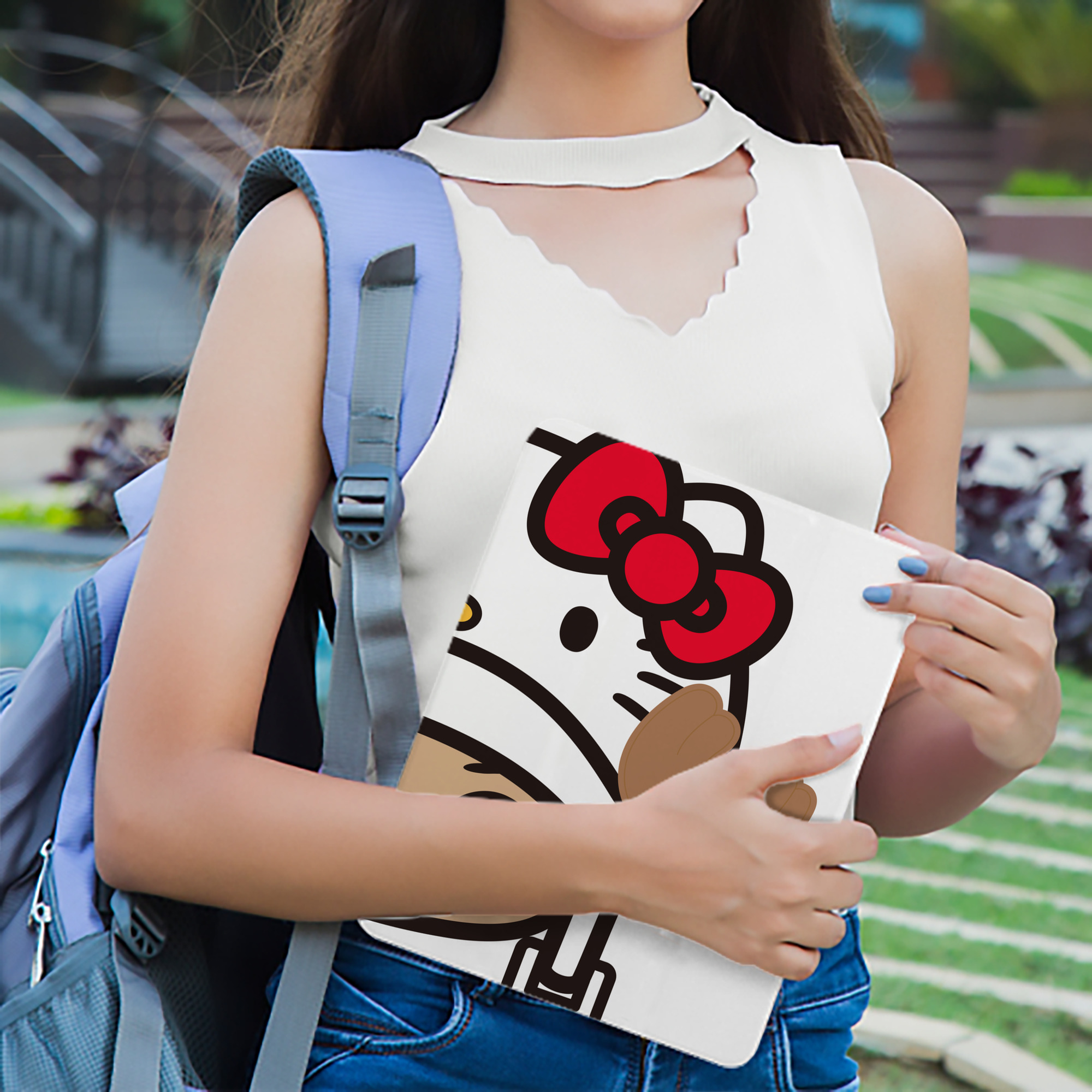 Hello Kitty ハローキティ IPad ケース ブック型 PUレザー TPU 耐衝撃 軽量 薄型 ペン収納なし 全面保護 IPad 各モデル対応