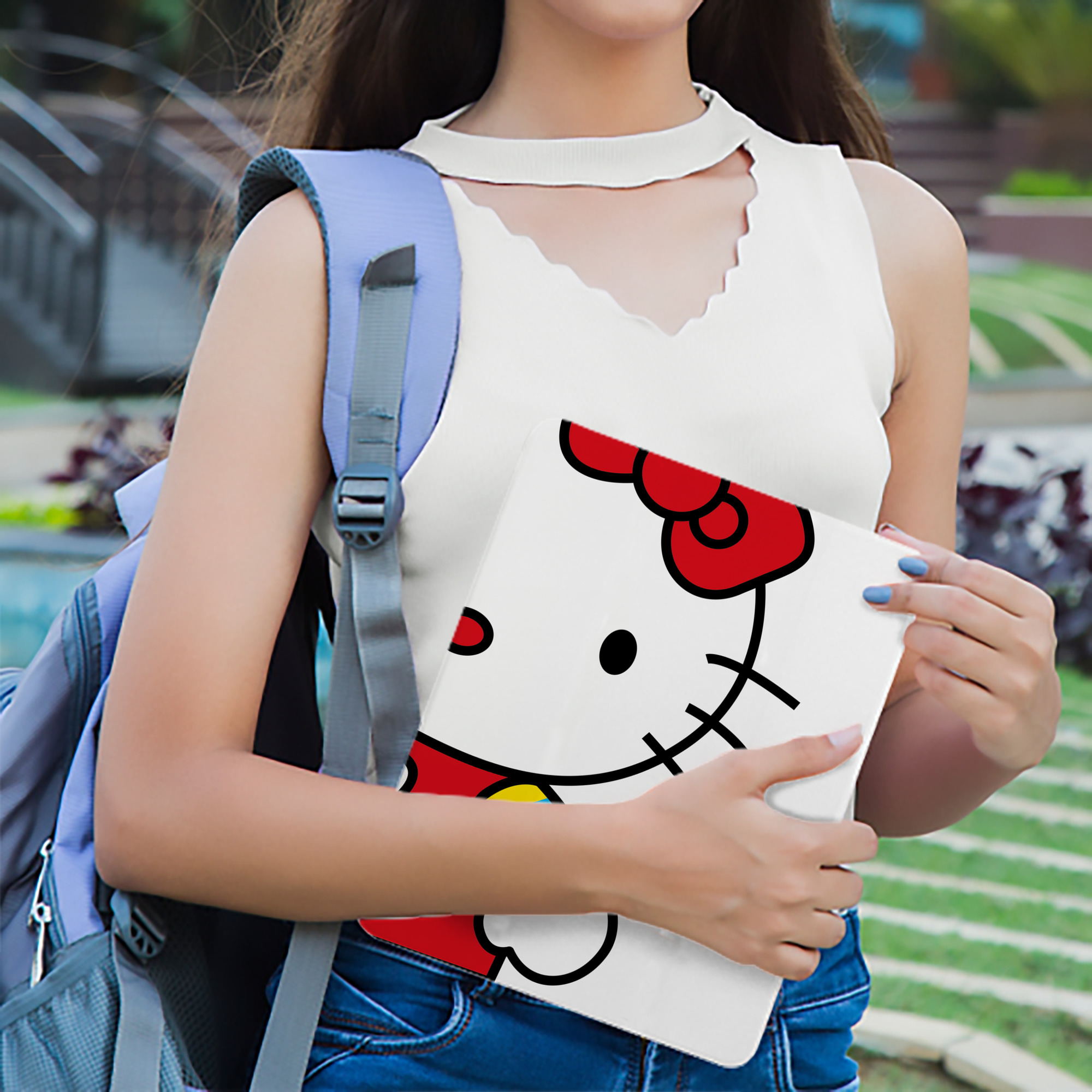 Hello Kitty ハローキティ IPad ケース ブック型 PUレザー TPU 耐衝撃 軽量 薄型 ペン収納なし 全面保護 IPad 各モデル対応