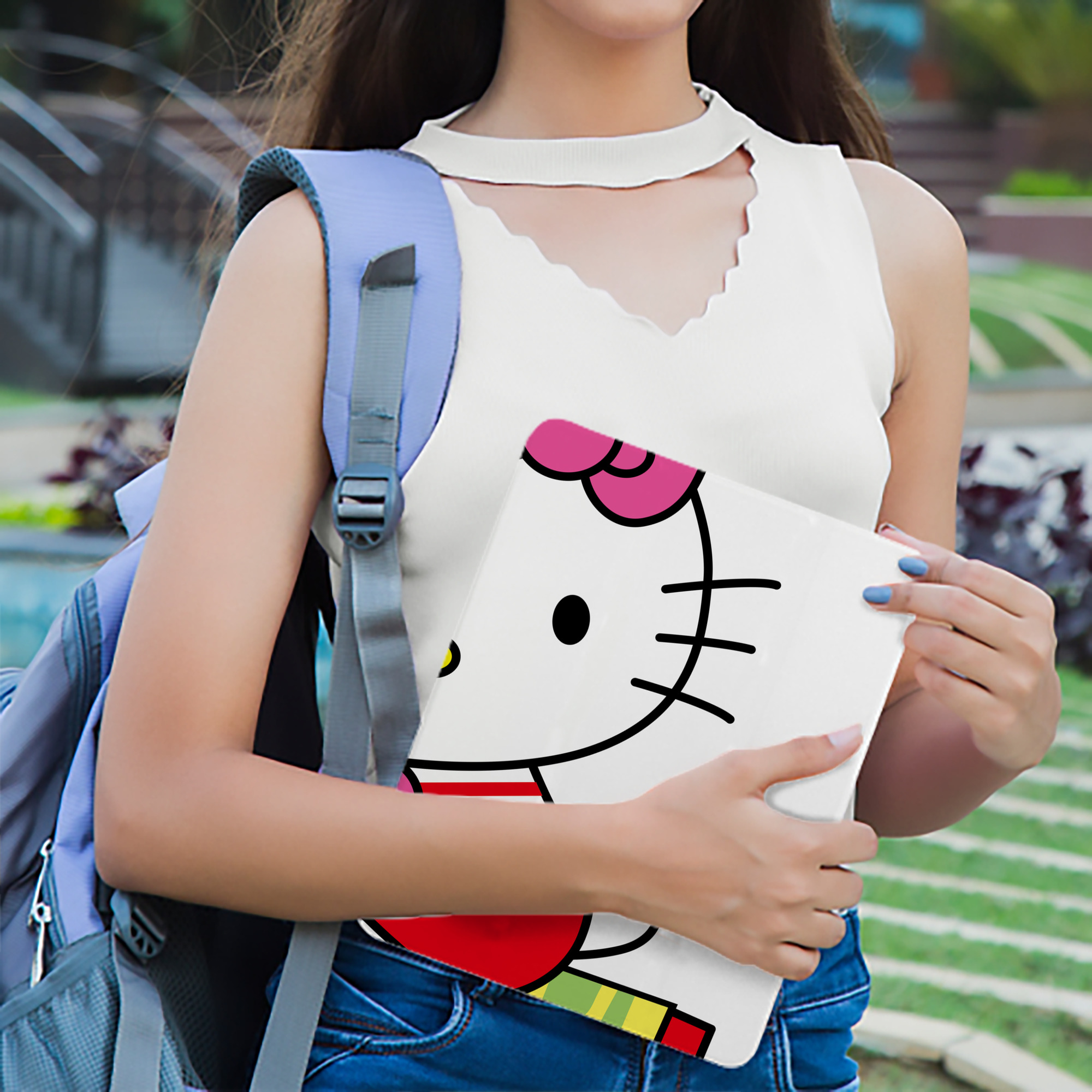 Hello Kitty ハローキティ IPad ケース ブック型 PUレザー TPU 耐衝撃 軽量 薄型 ペン収納なし 全面保護 IPad 各モデル対応