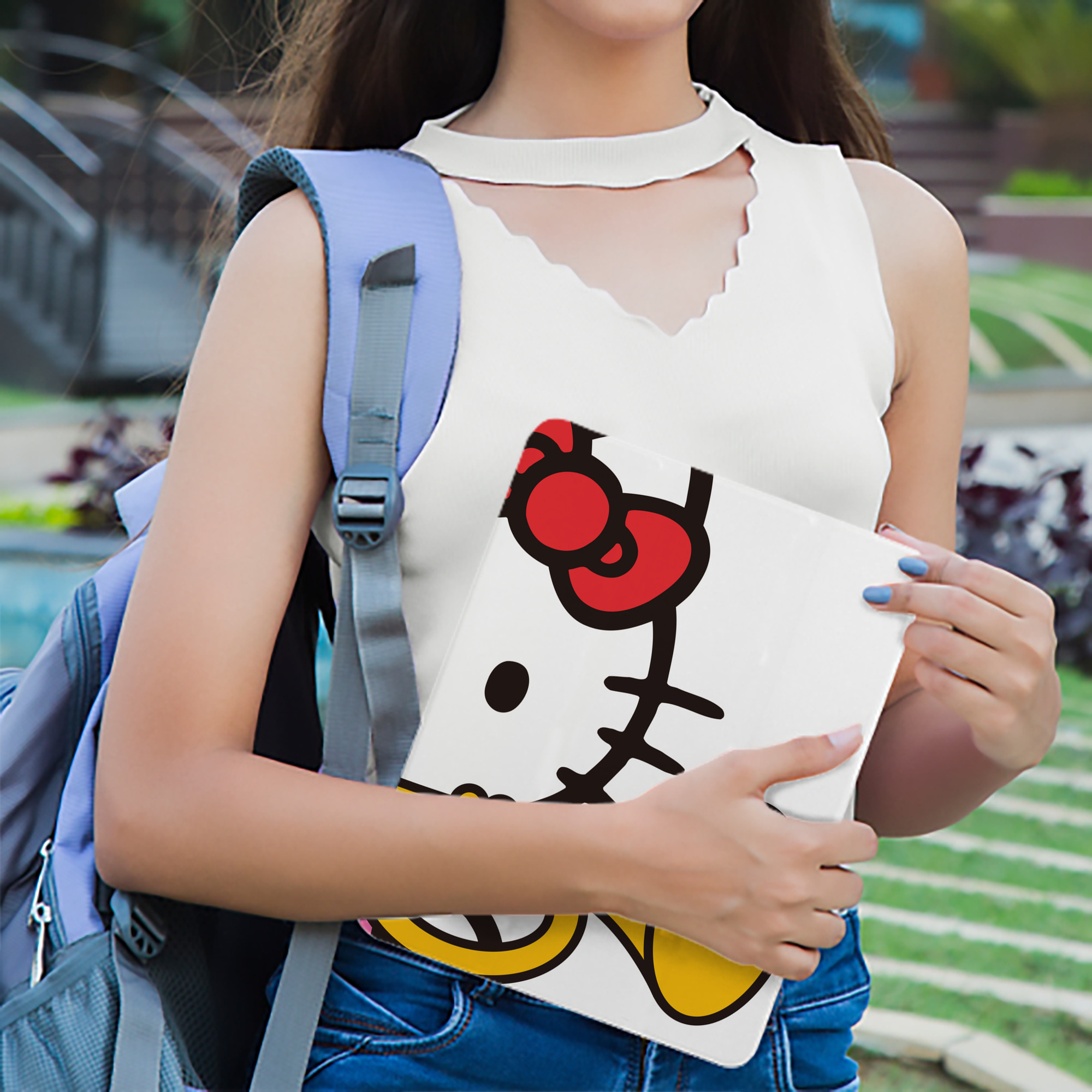 Hello Kitty ハローキティ IPad ケース ブック型 PUレザー TPU 耐衝撃 軽量 薄型 ペン収納なし 全面保護 IPad 各モデル対応