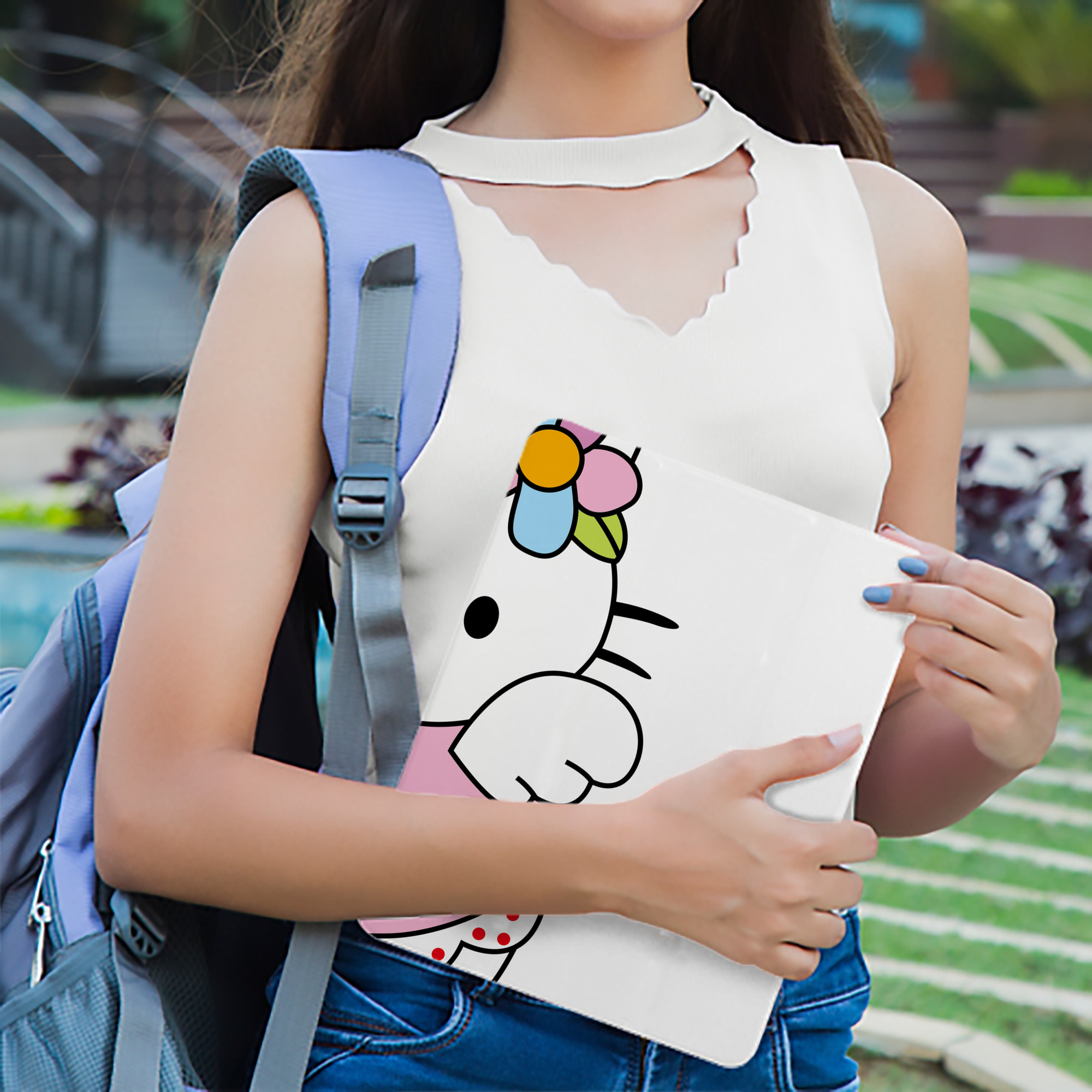 Hello Kitty ハローキティ IPad ケース ブック型 PUレザー TPU 耐衝撃 軽量 薄型 ペン収納なし 全面保護 IPad 各モデル対応