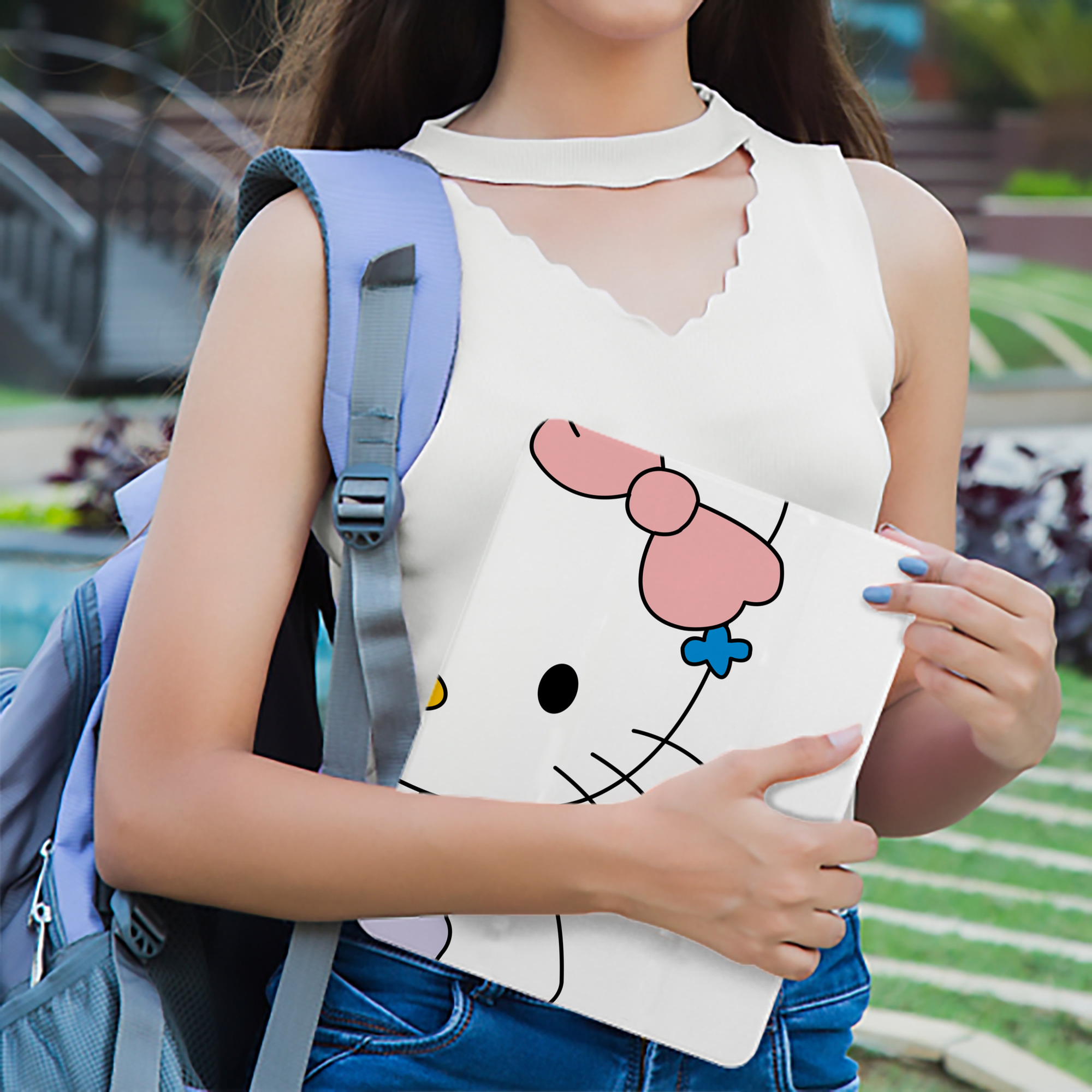 Hello Kitty ハローキティ IPad ケース ブック型 PUレザー TPU 耐衝撃 軽量 薄型 ペン収納なし 全面保護 IPad 各モデル対応