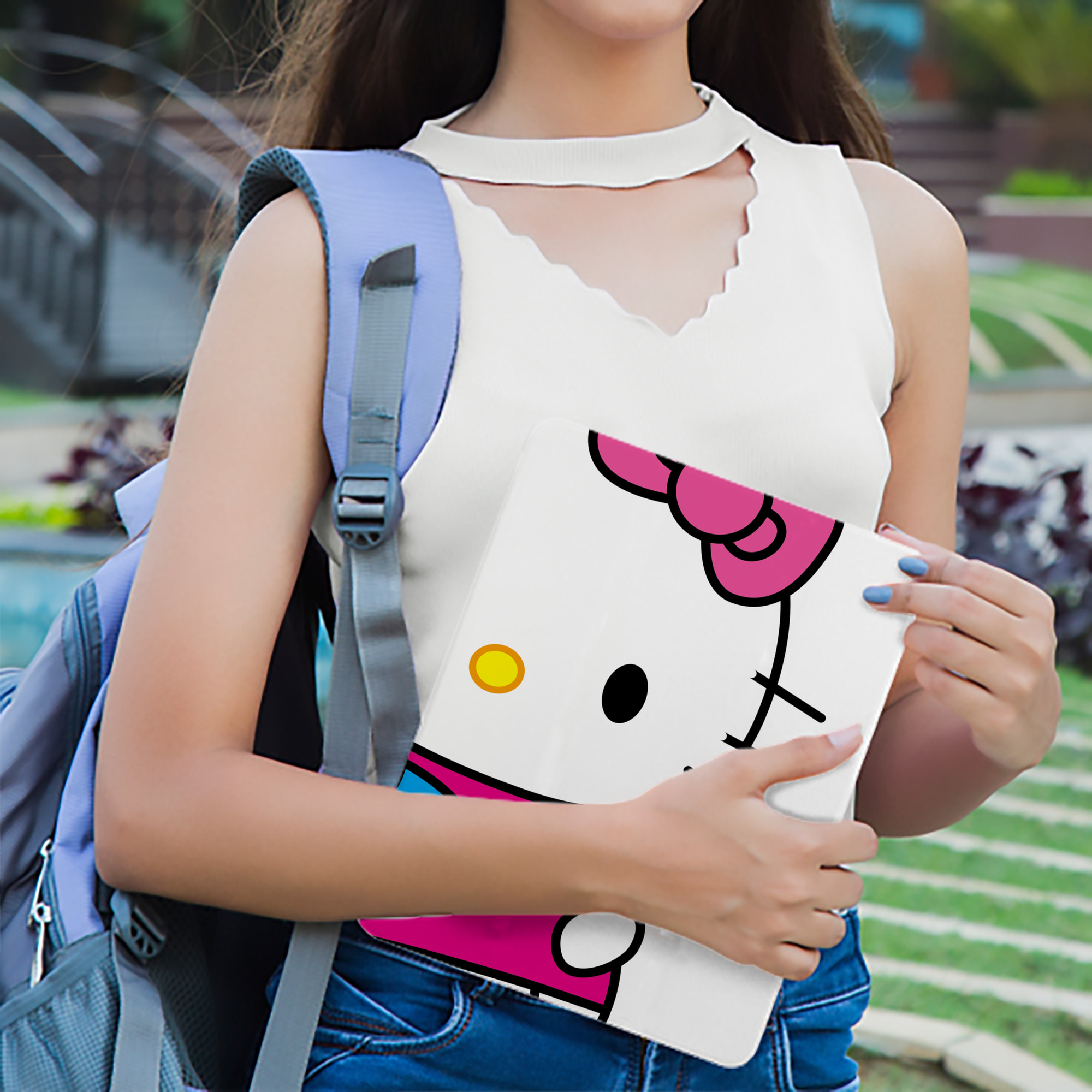 Hello Kitty ハローキティ IPad ケース ブック型 PUレザー TPU 耐衝撃 軽量 薄型 ペン収納なし 全面保護 IPad 各モデル対応