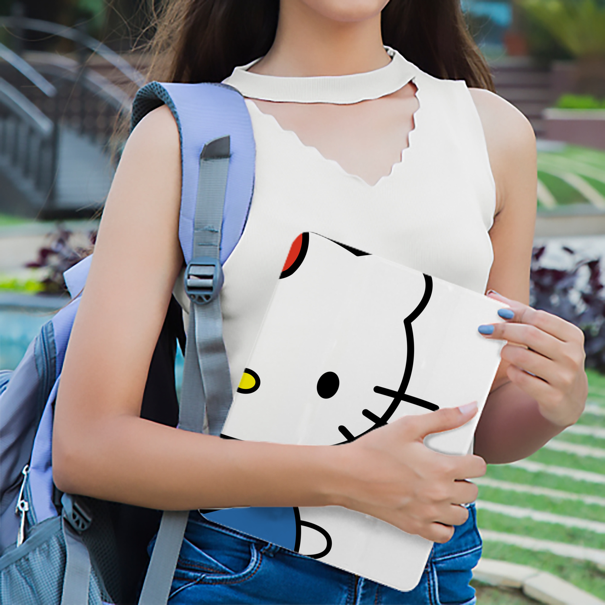 Hello Kitty ハローキティ IPad ケース ブック型 PUレザー TPU 耐衝撃 軽量 薄型 ペン収納なし 全面保護 IPad 各モデル対応