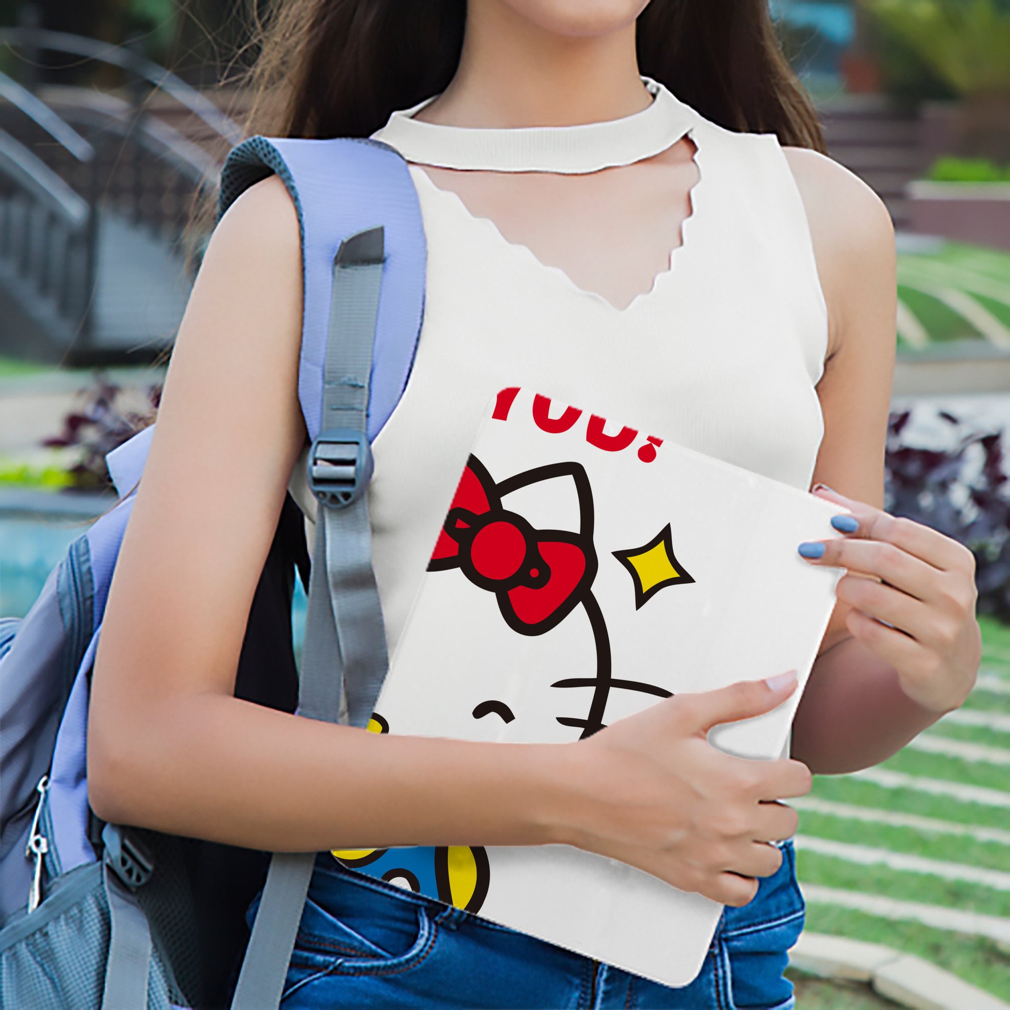 Hello Kitty ハローキティ IPad ケース ブック型 PUレザー TPU 耐衝撃 軽量 薄型 ペン収納なし 全面保護 IPad 各モデル対応