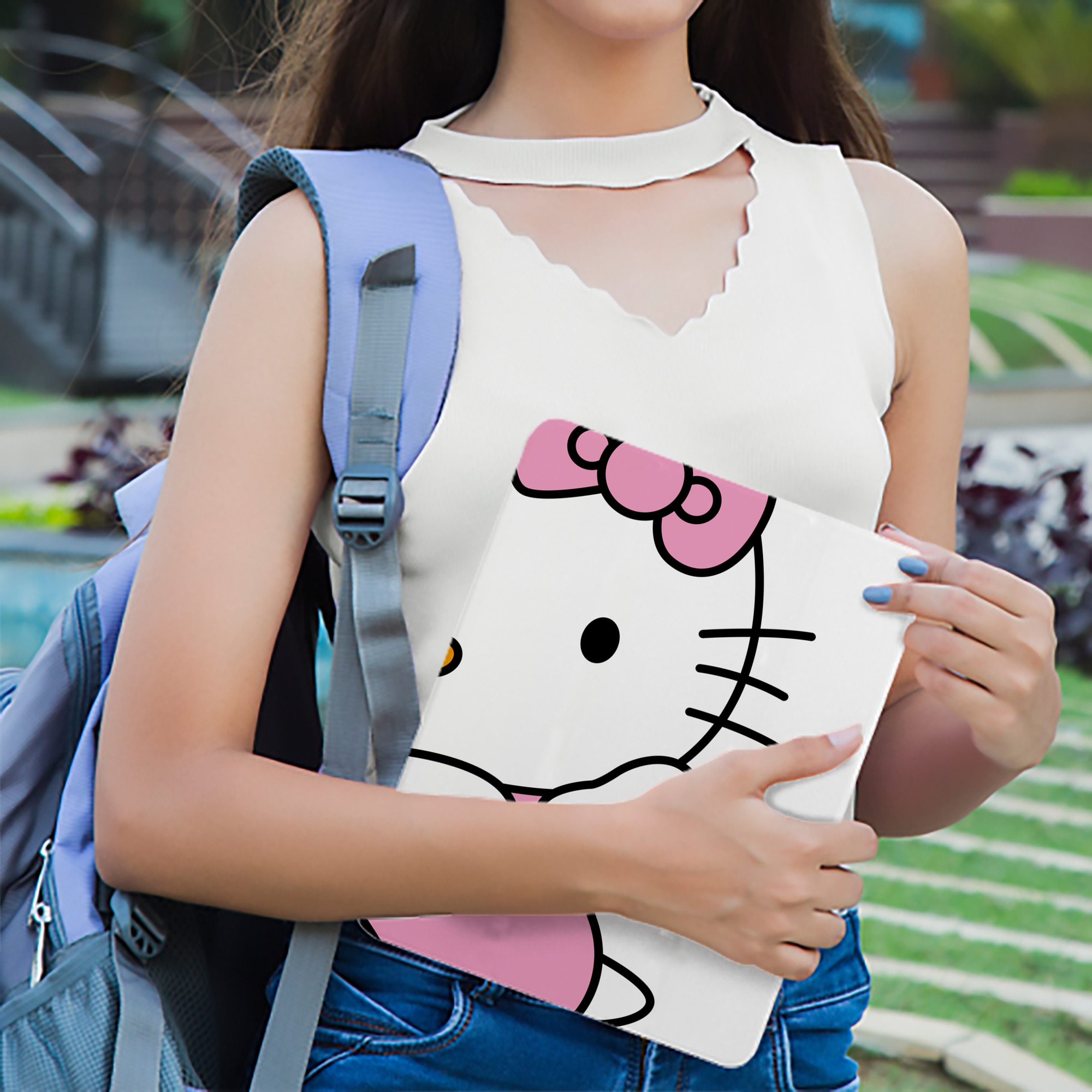 Hello Kitty ハローキティ IPad ケース ブック型 PUレザー TPU 耐衝撃 軽量 薄型 ペン収納なし 全面保護 IPad 各モデル対応