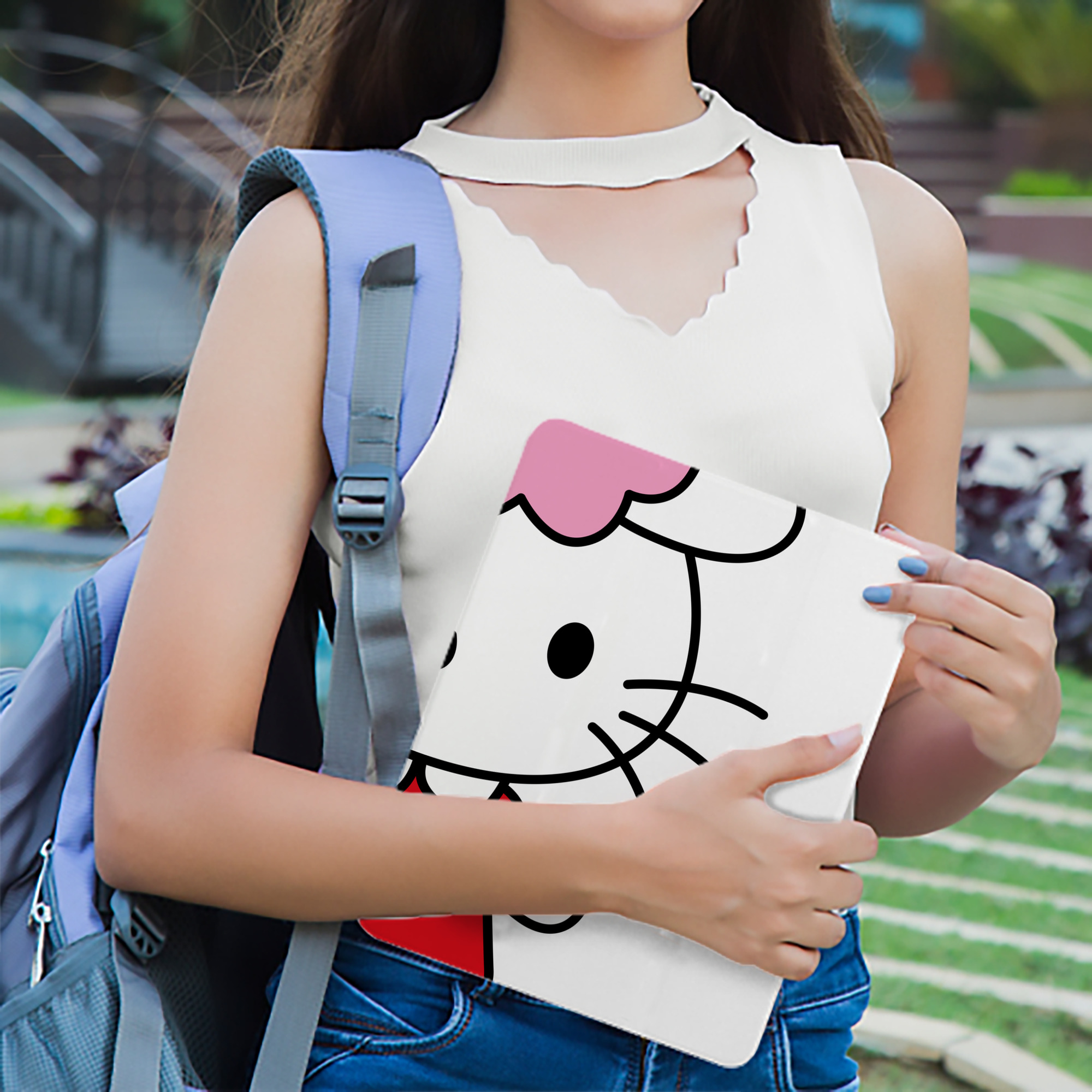 Hello Kitty ハローキティ IPad ケース ブック型 PUレザー TPU 耐衝撃 軽量 薄型 ペン収納なし 全面保護 IPad 各モデル対応