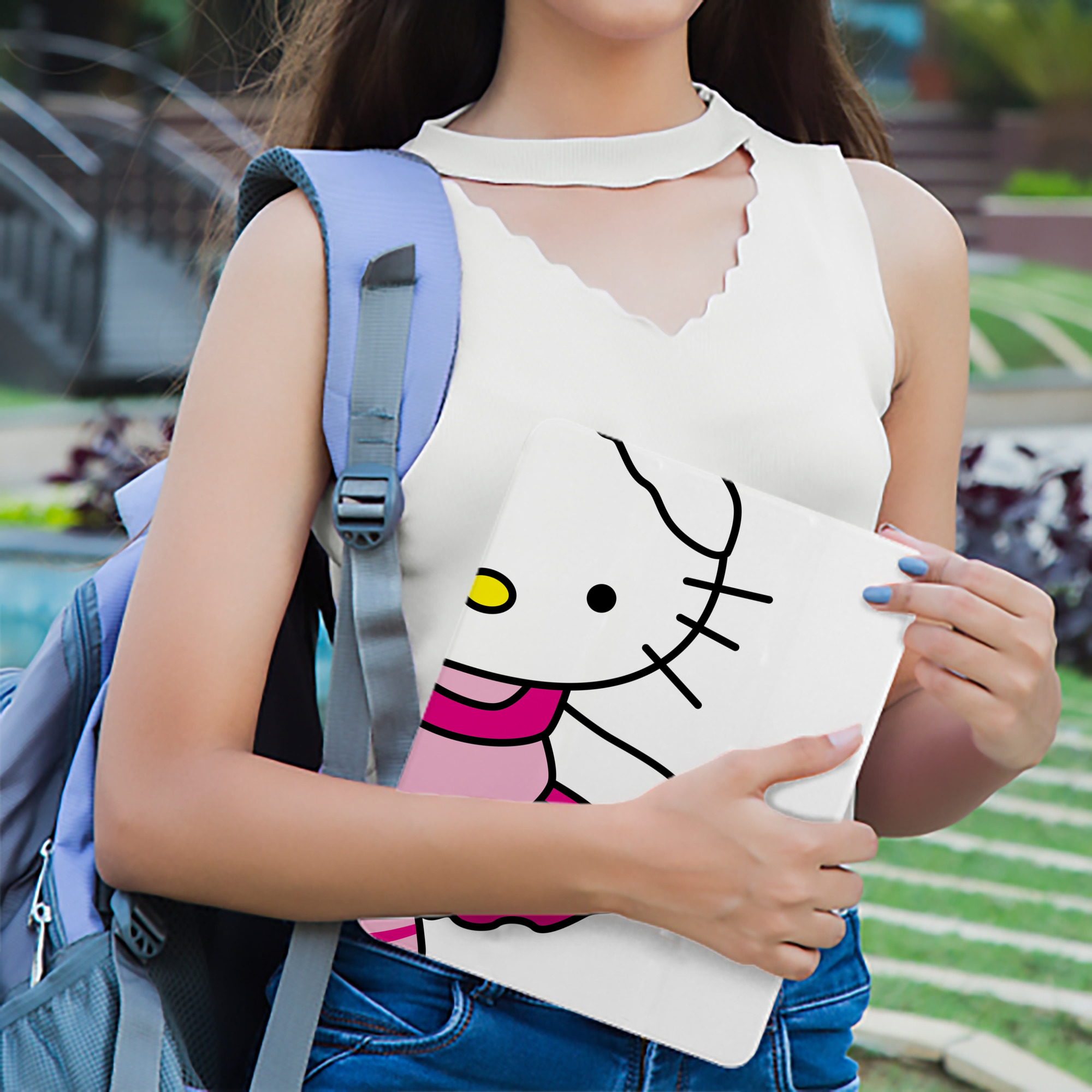 Hello Kitty ハローキティ IPad ケース ブック型 PUレザー TPU 耐衝撃 軽量 薄型 ペン収納なし 全面保護 IPad 各モデル対応