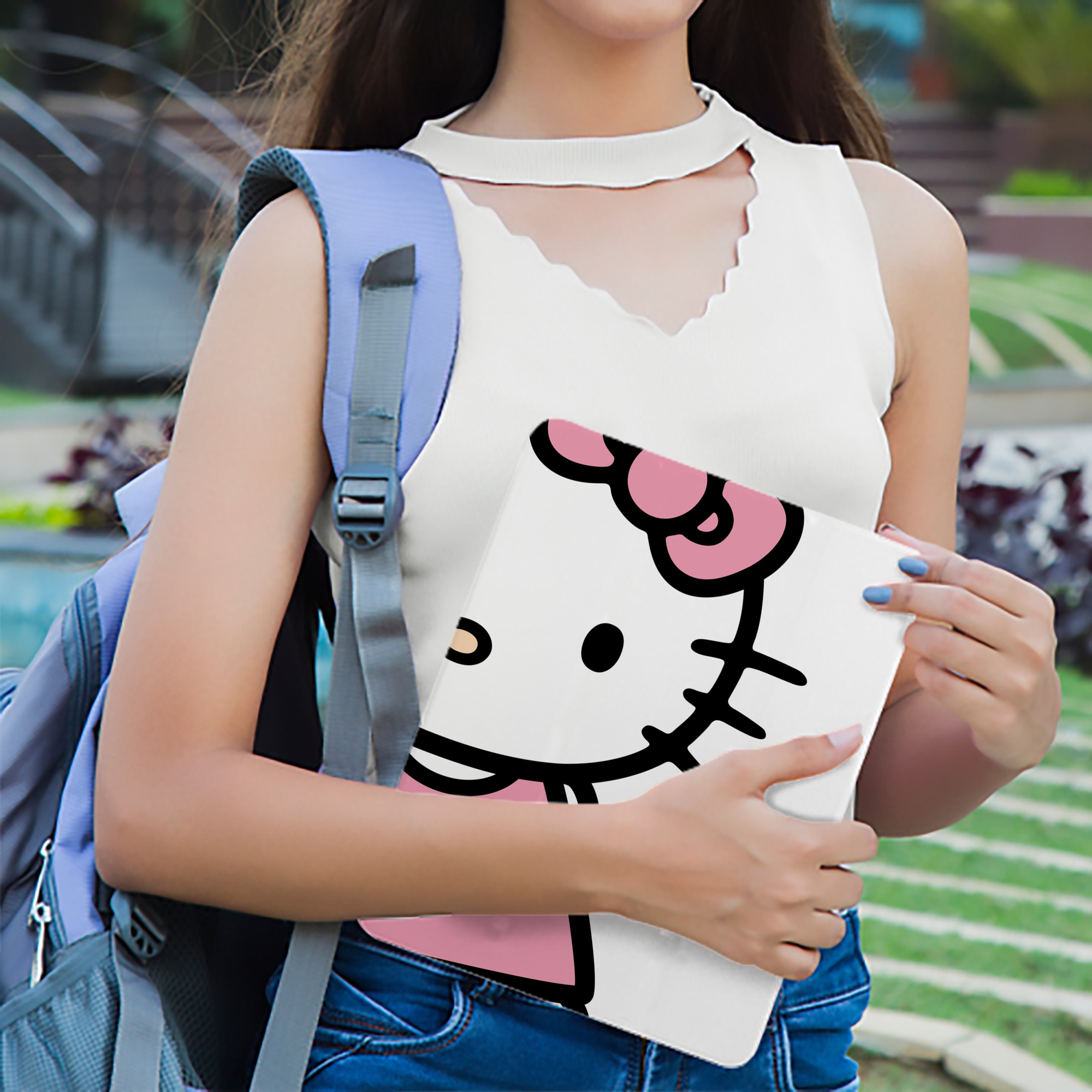 Hello Kitty ハローキティ IPad ケース ブック型 PUレザー TPU 耐衝撃 軽量 薄型 ペン収納なし 全面保護 IPad 各モデル対応