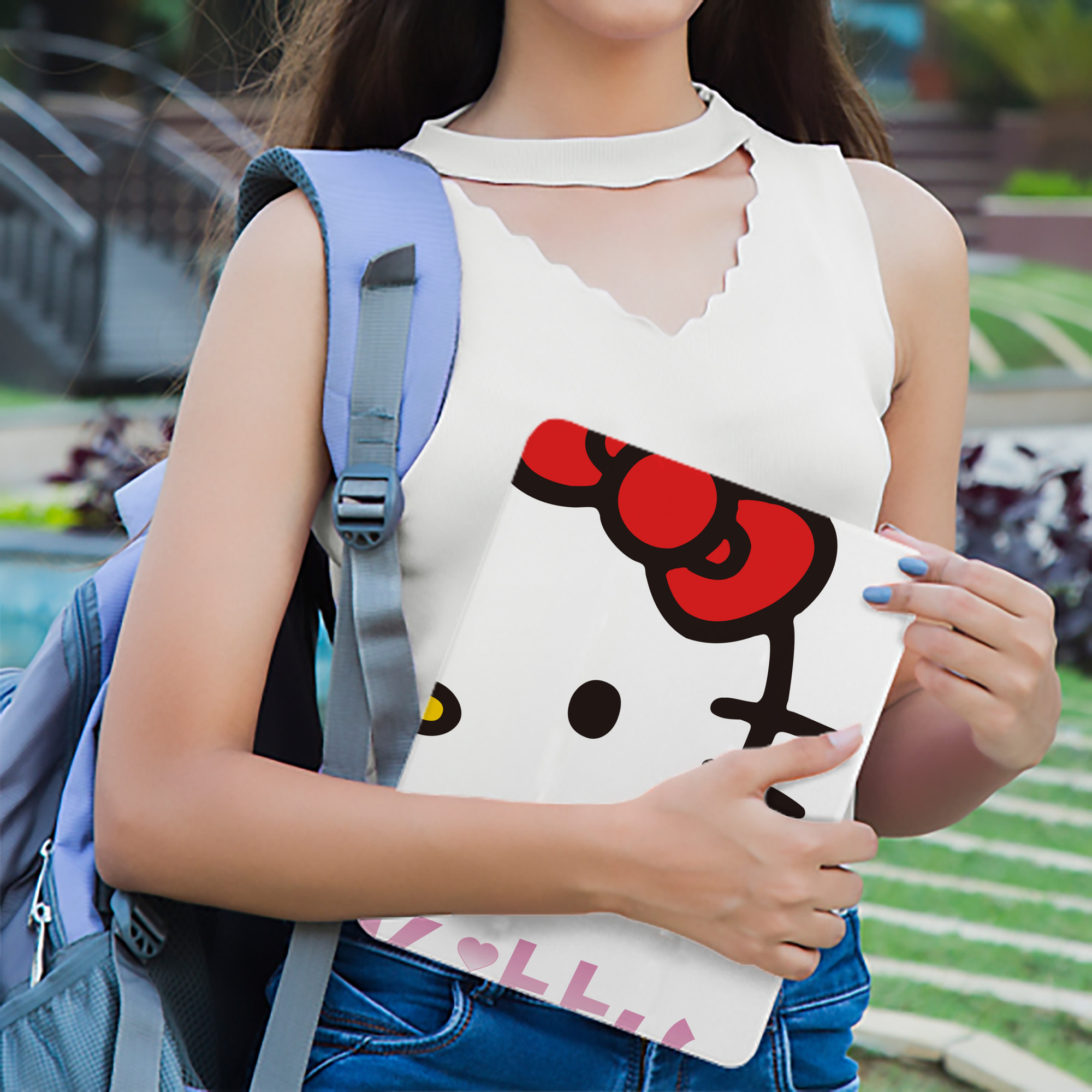 Hello Kitty ハローキティ IPad ケース ブック型 PUレザー TPU 耐衝撃 軽量 薄型 ペン収納なし 全面保護 IPad 各モデル対応