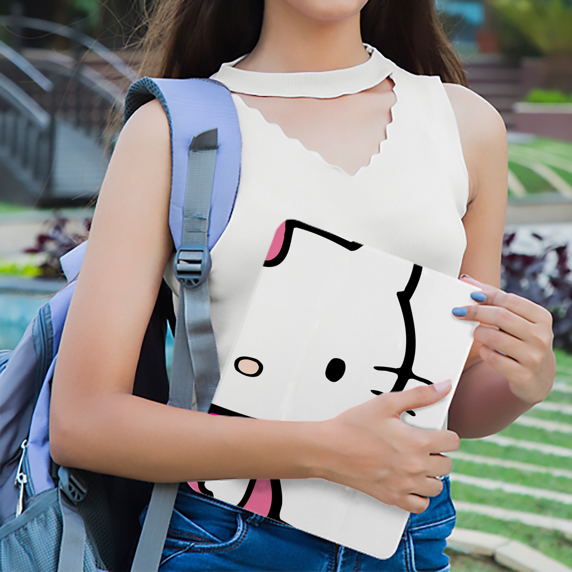 Hello Kitty ハローキティ IPad ケース ブック型 PUレザー TPU 耐衝撃 軽量 薄型 ペン収納なし 全面保護 IPad 各モデル対応