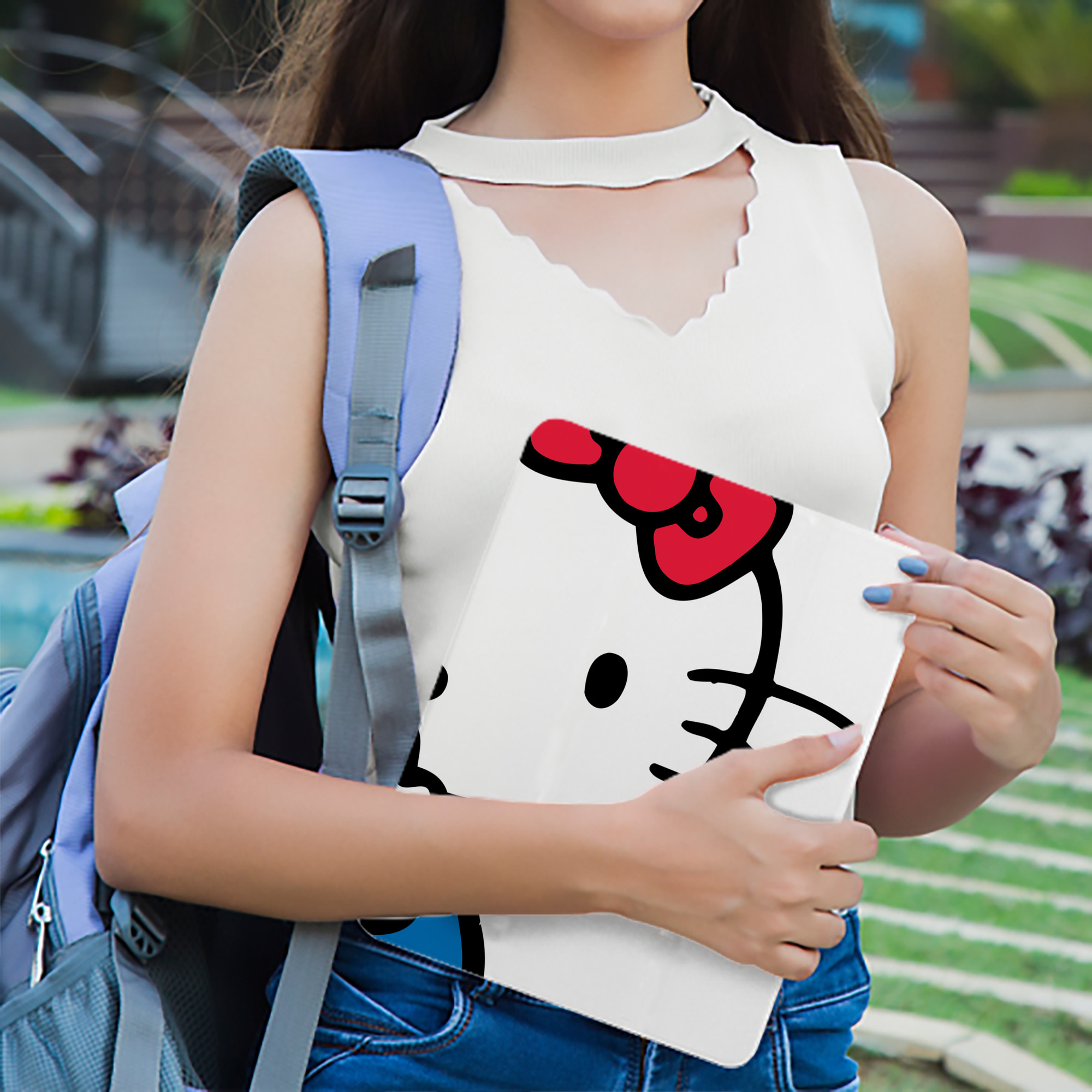 Hello Kitty ハローキティ IPad ケース ブック型 PUレザー TPU 耐衝撃 軽量 薄型 ペン収納なし 全面保護 IPad 各モデル対応