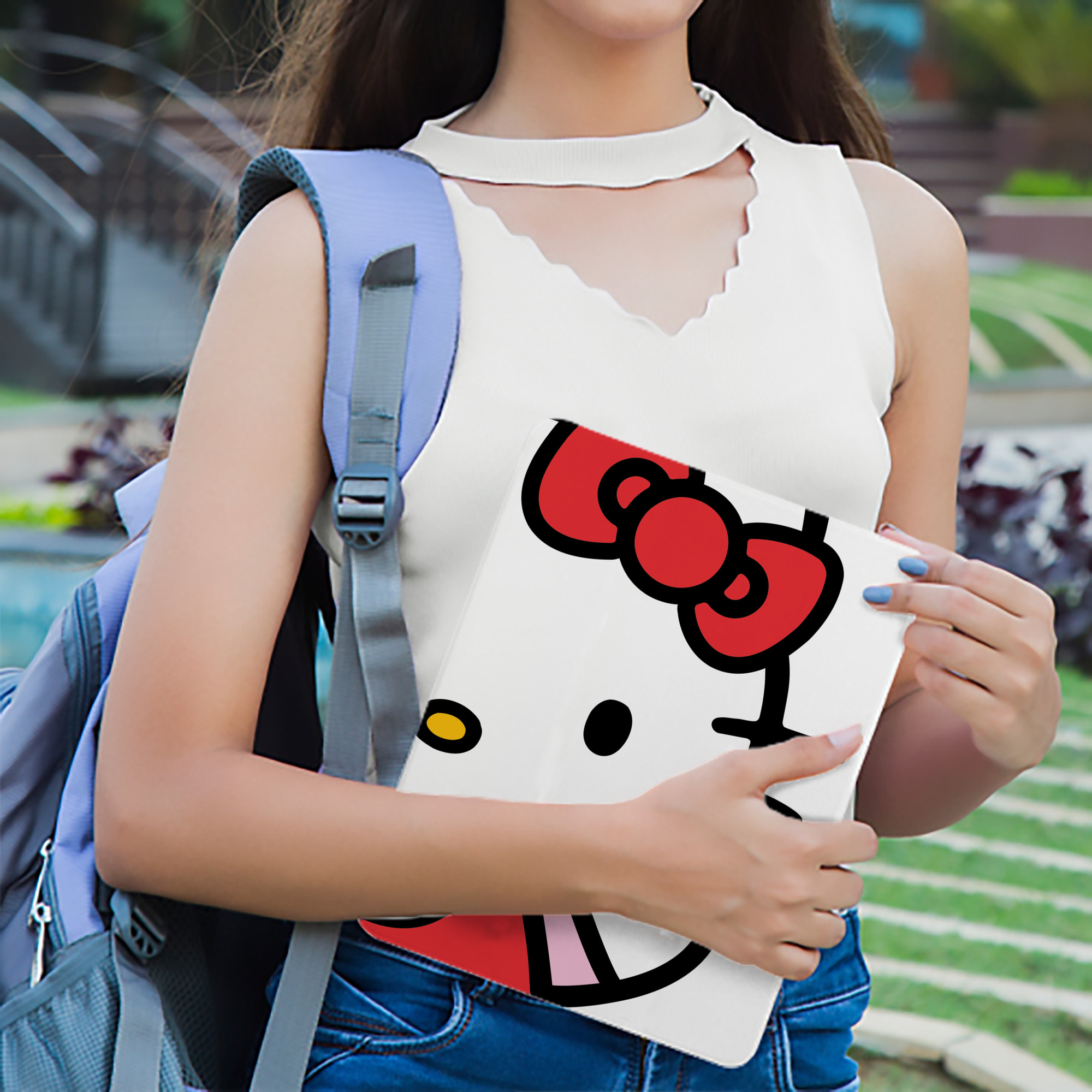 Hello Kitty ハローキティ IPad ケース ブック型 PUレザー TPU 耐衝撃 軽量 薄型 ペン収納なし 全面保護 IPad 各モデル対応
