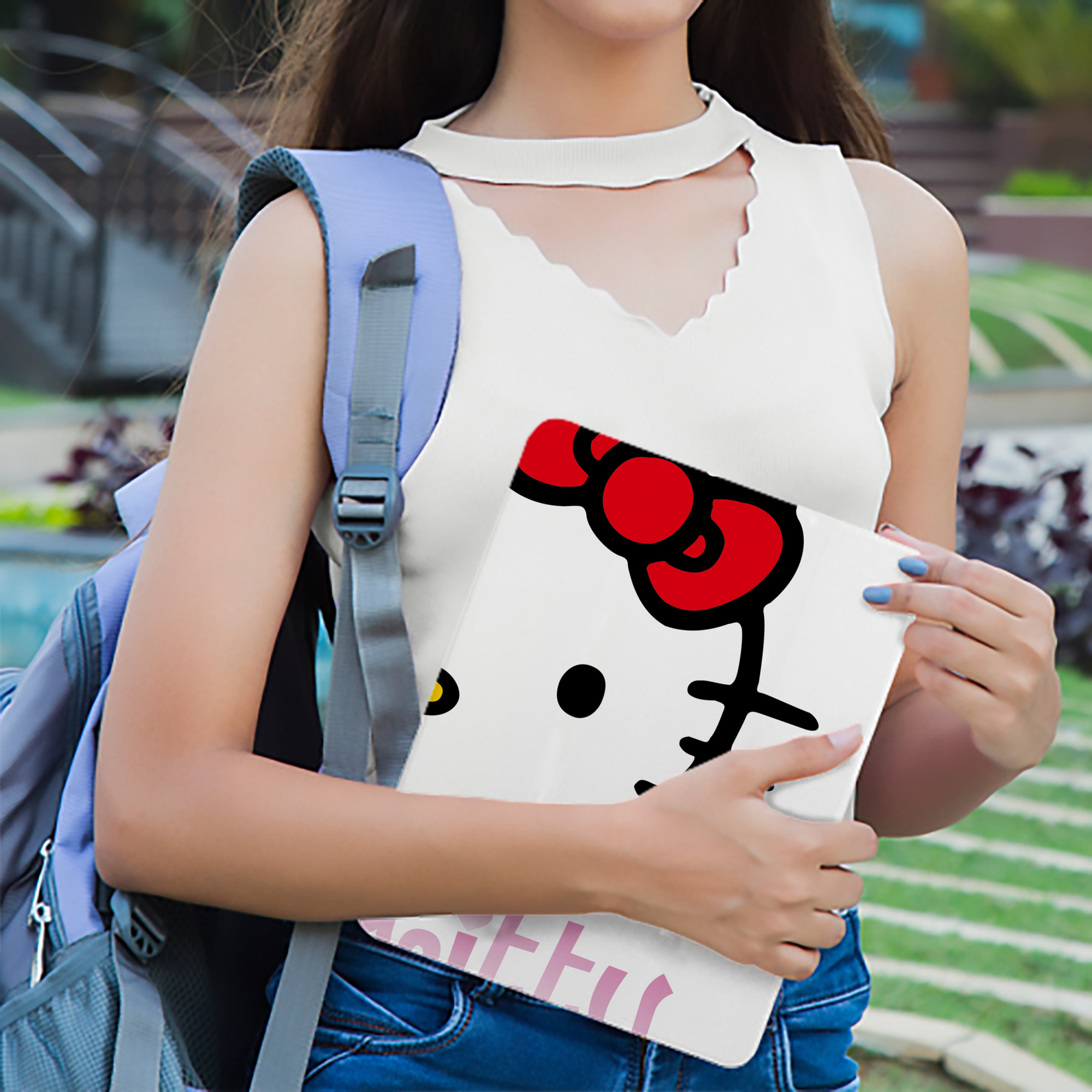 Hello Kitty ハローキティ IPad ケース ブック型 PUレザー TPU 耐衝撃 軽量 薄型 ペン収納なし 全面保護 IPad 各モデル対応