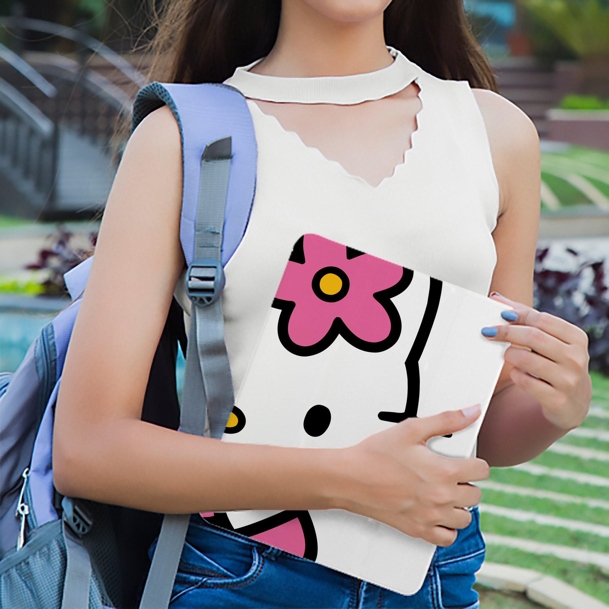 Hello Kitty ハローキティ IPad ケース ブック型 PUレザー TPU 耐衝撃 軽量 薄型 ペン収納なし 全面保護 IPad 各モデル対応