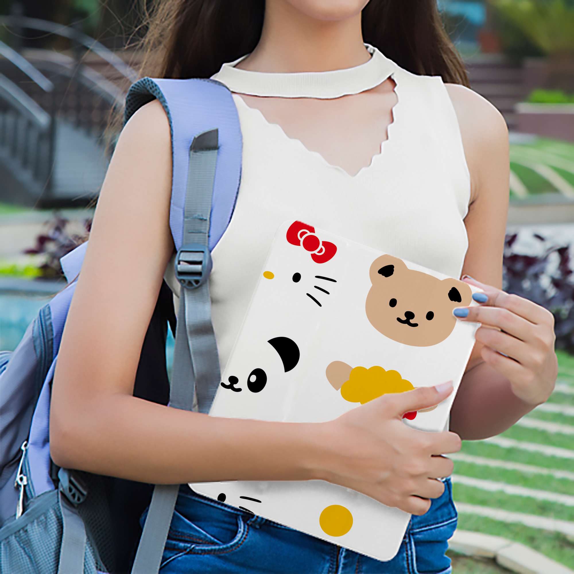 Hello Kitty ハローキティ IPad ケース ブック型 PUレザー TPU 耐衝撃 軽量 薄型 ペン収納なし 全面保護 IPad 各モデル対応