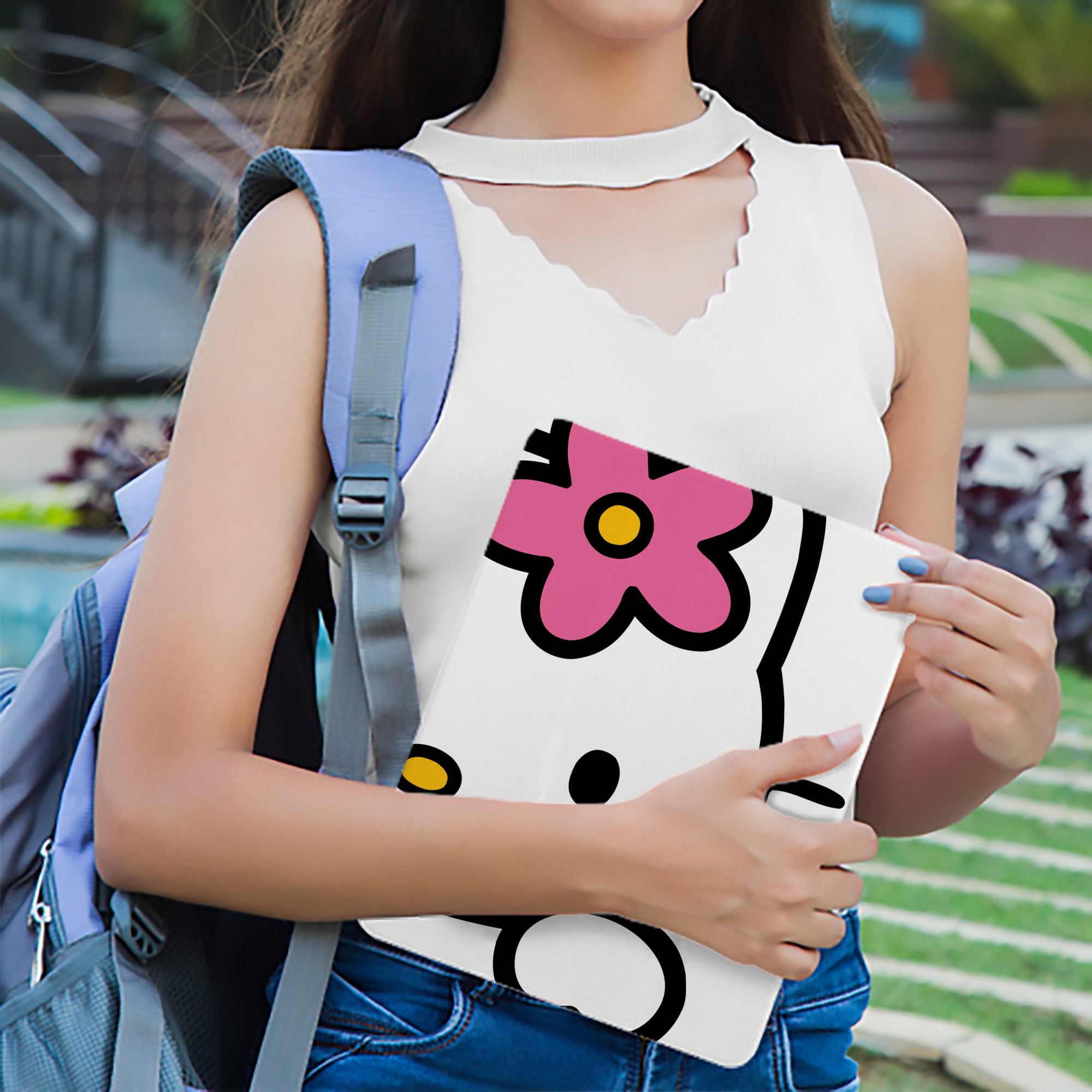 Hello Kitty ハローキティ IPad ケース ブック型 PUレザー TPU 耐衝撃 軽量 薄型 ペン収納なし 全面保護 IPad 各モデル対応