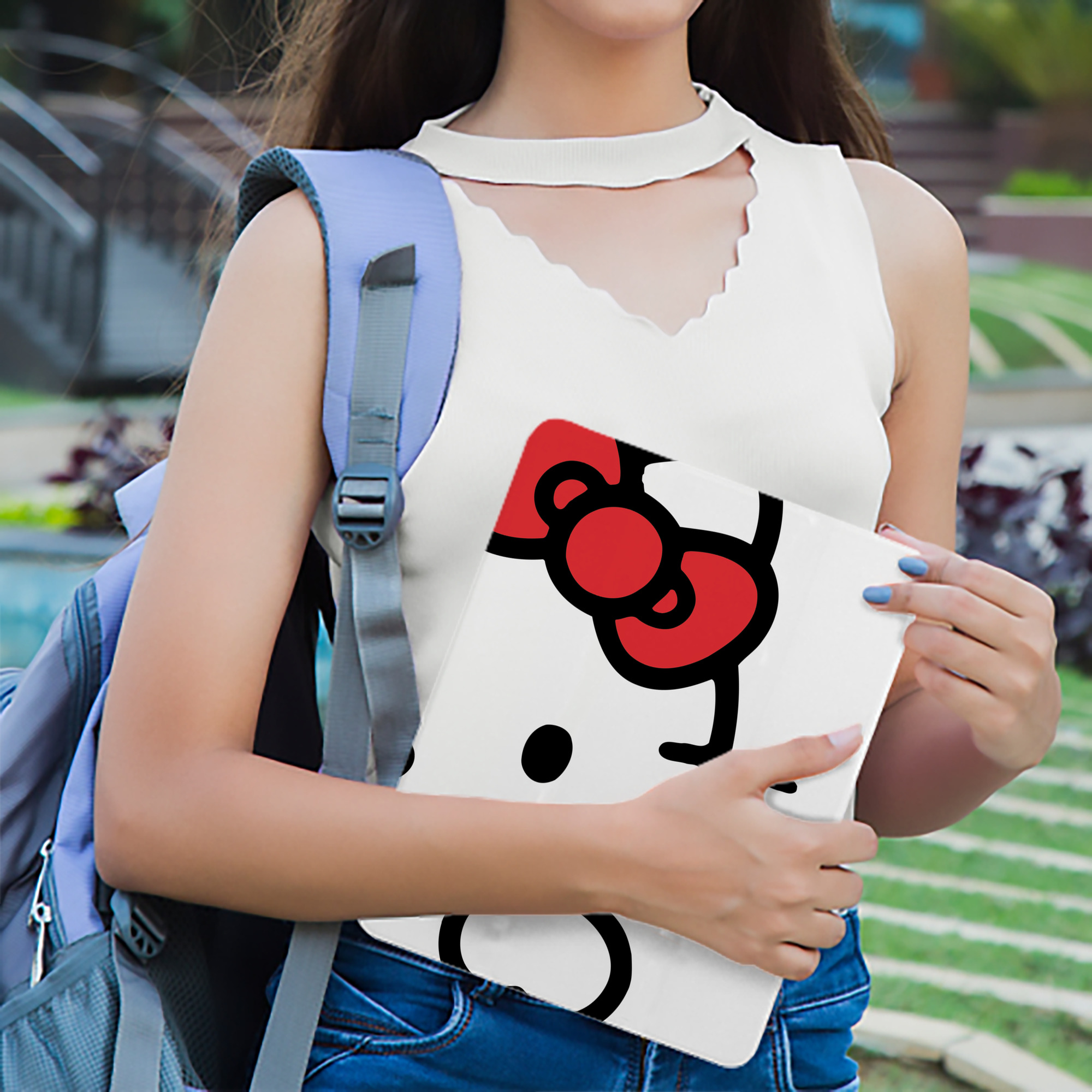 Hello Kitty ハローキティ IPad ケース ブック型 PUレザー TPU 耐衝撃 軽量 薄型 ペン収納なし 全面保護 IPad 各モデル対応