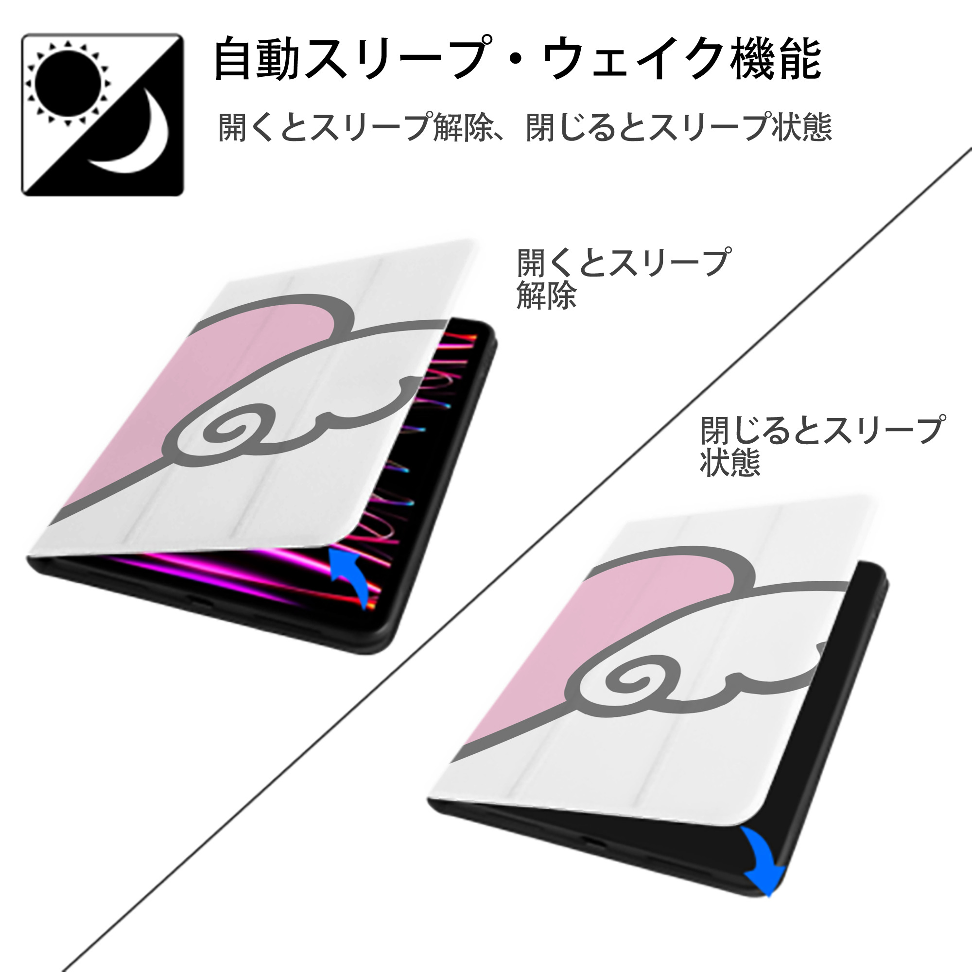 Hello Kitty ハローキティ IPad ケース ブック型 PUレザー TPU 耐衝撃 軽量 薄型 ペン収納なし 全面保護 IPad 各モデル対応