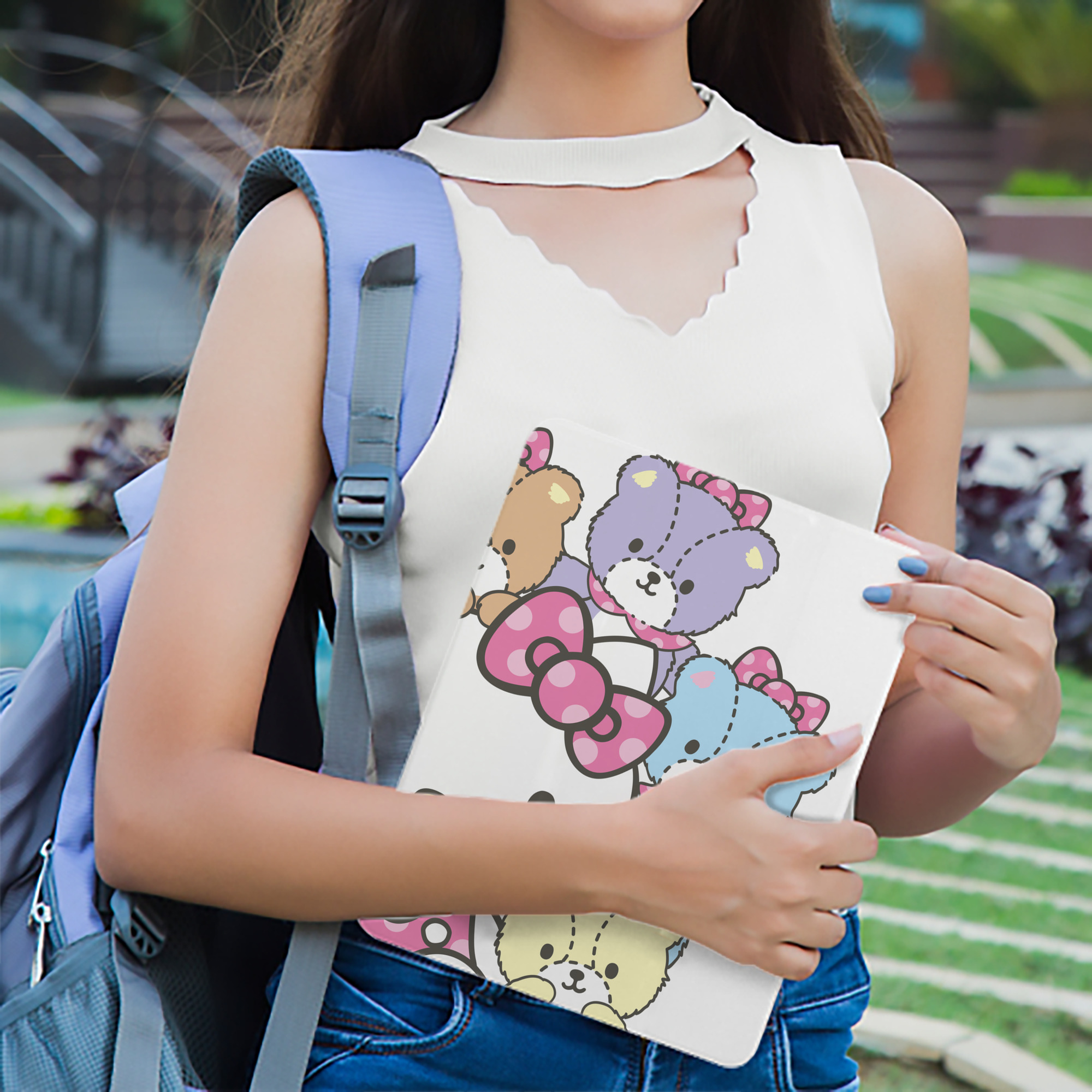 Hello Kitty ハローキティ IPadケース ペンホルダー付き ブックスタイルデザイン