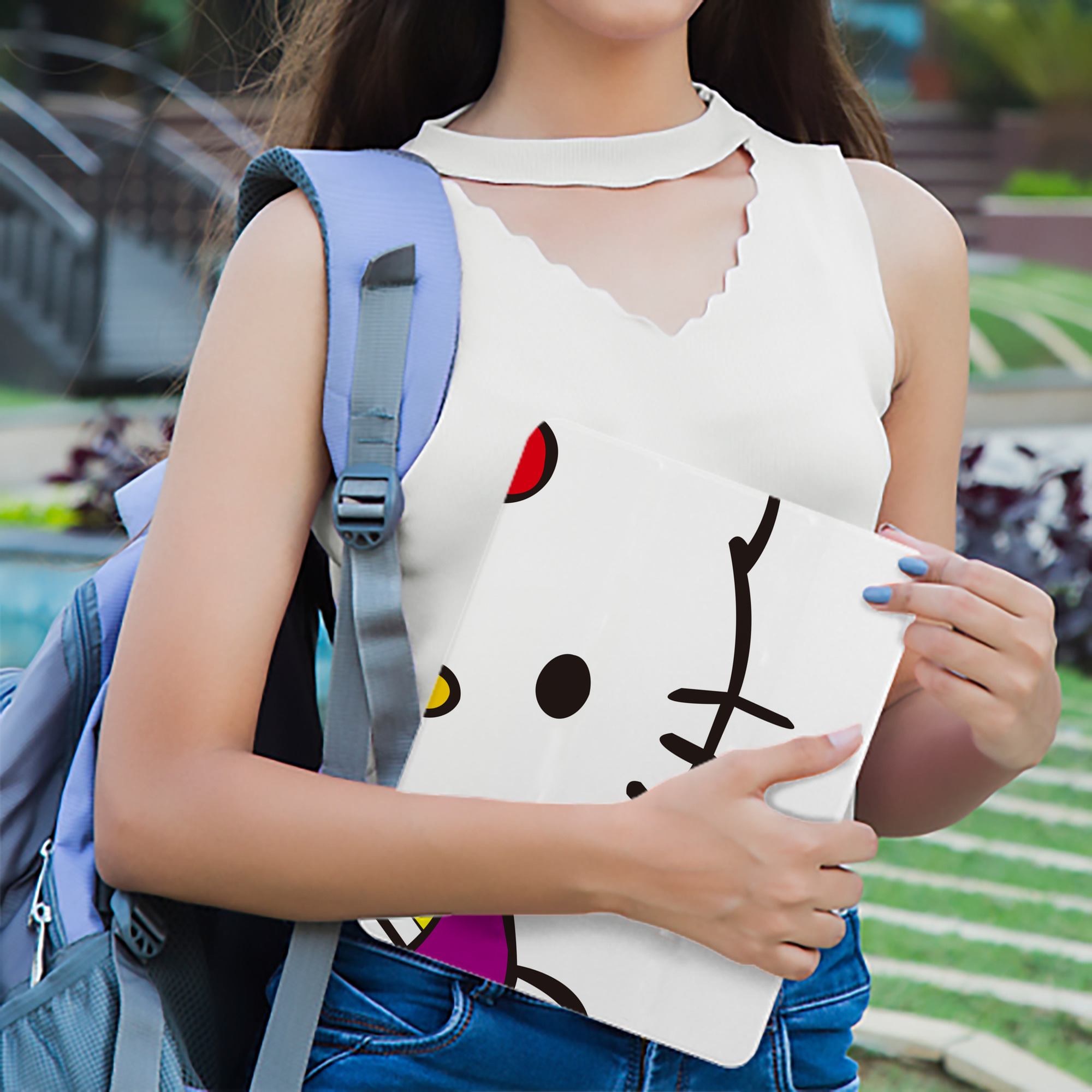 Hello Kitty ハローキティ IPadケース ペンホルダー付き ブックスタイルデザイン