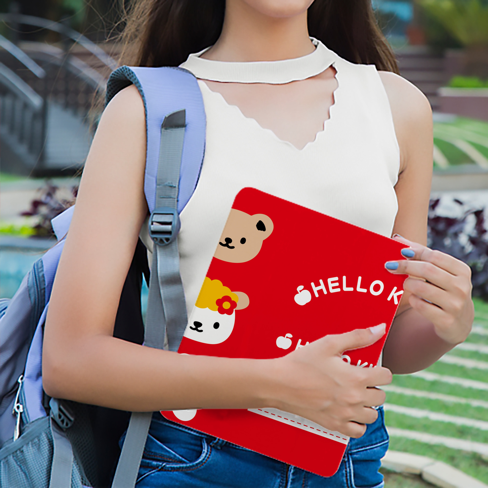 Hello Kitty ハローキティ IPadケース ペンホルダー付き ブックスタイルデザイン