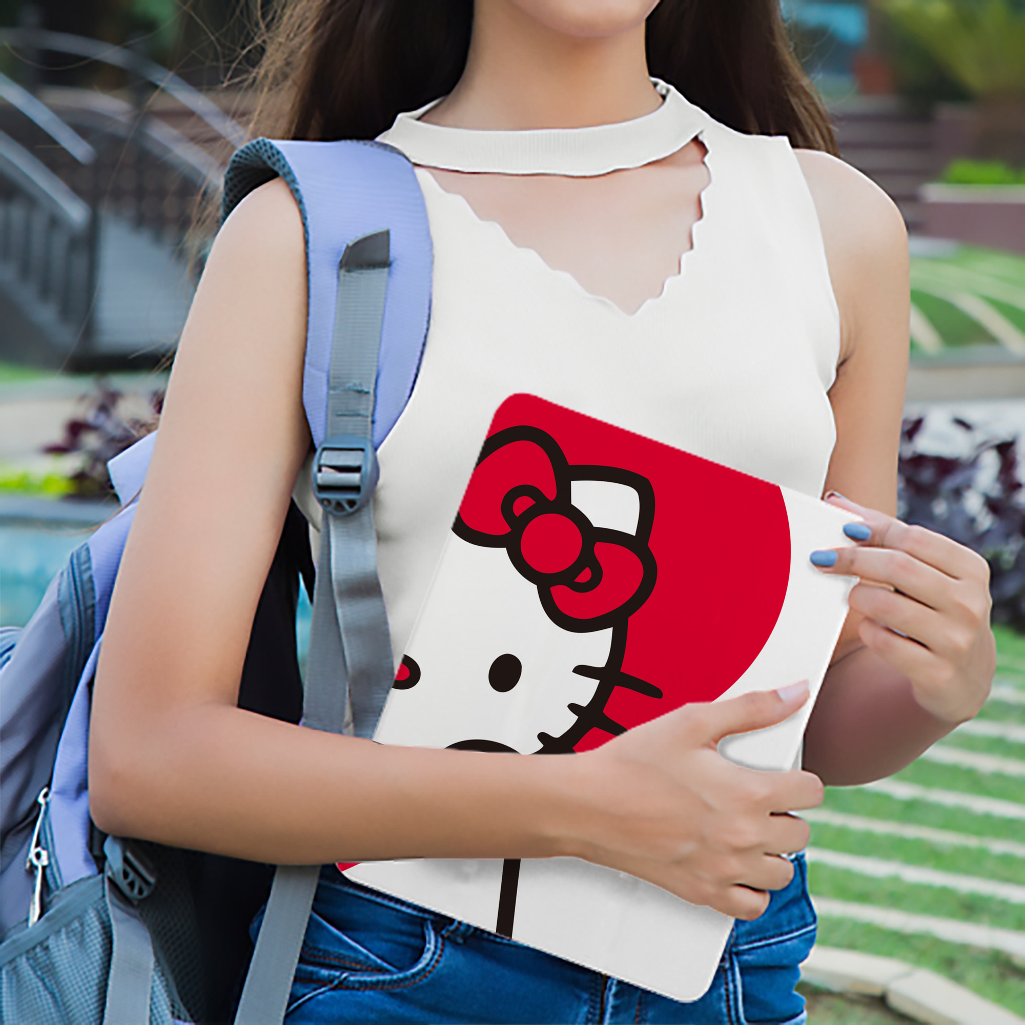 Hello Kitty ハローキティ IPadケース ペンホルダー付き ブックスタイルデザイン