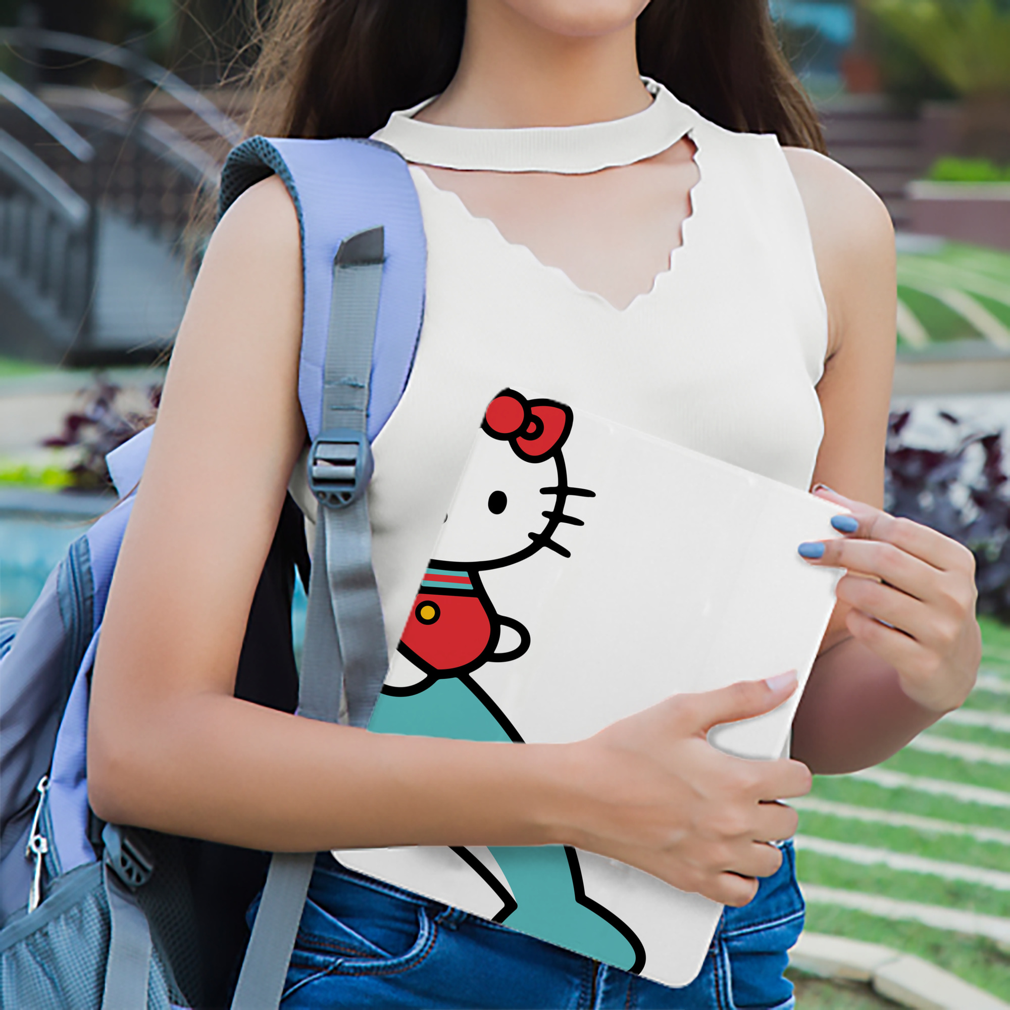 Hello Kitty ハローキティ IPadケース ペンホルダー付き ブックスタイルデザイン