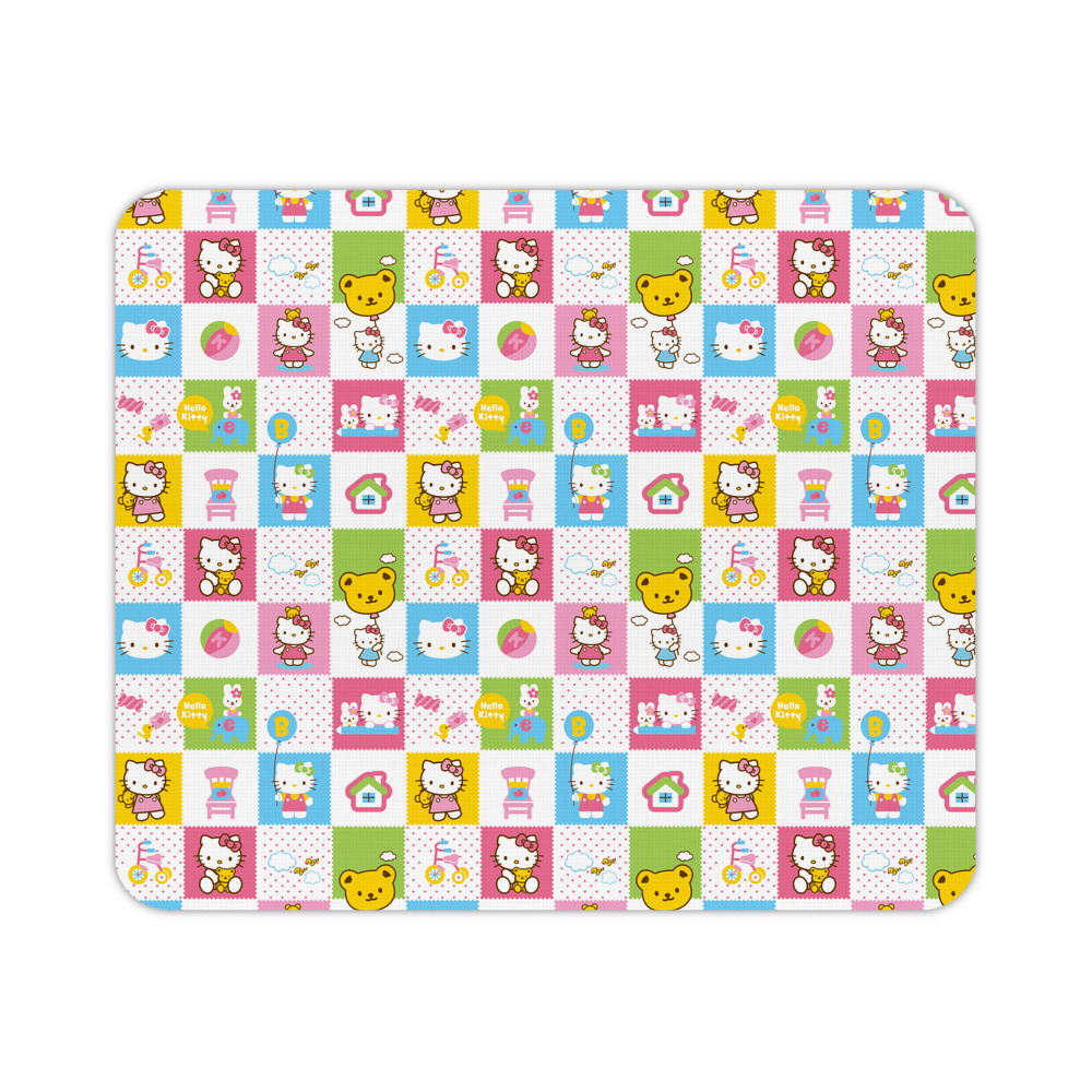 （画像用） Hello Kitty ハローキティ マウスパッド ステッチ加工 ラバー素材 防水 滑り止め 超薄型 ゲーミング/オフィス対応