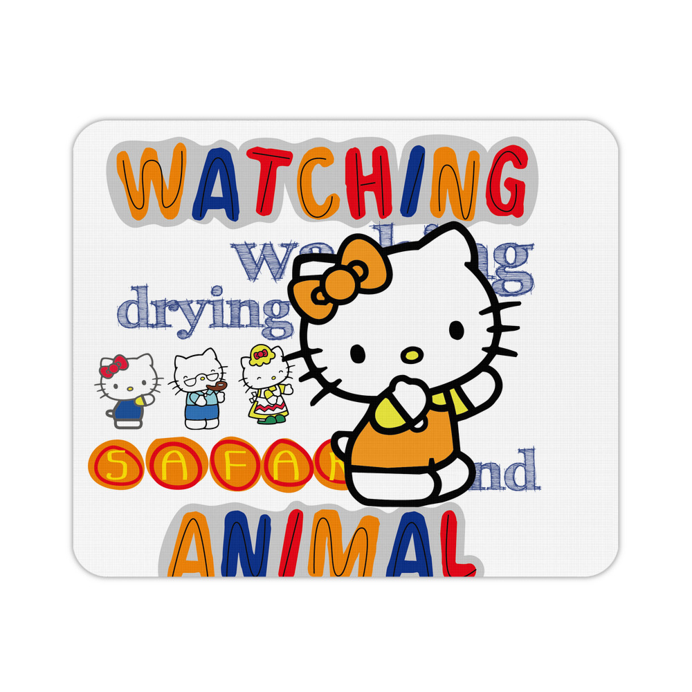 （画像用） Hello Kitty ハローキティ マウスパッド ステッチ加工 ラバー素材 防水 滑り止め 超薄型 ゲーミング/オフィス対応
