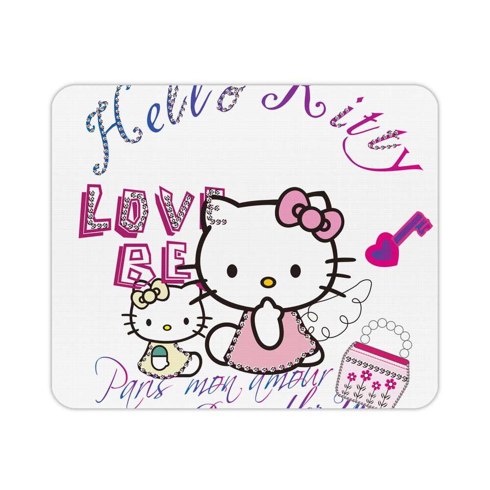 （画像用） Hello Kitty ハローキティ マウスパッド ステッチ加工 ラバー素材 防水 滑り止め 超薄型 ゲーミング/オフィス対応