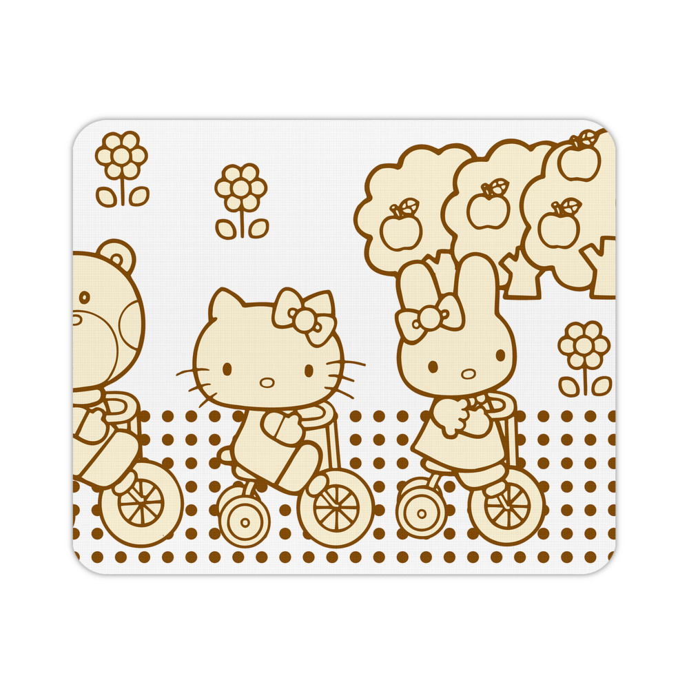 （画像用） Hello Kitty ハローキティ マウスパッド ステッチ加工 ラバー素材 防水 滑り止め 超薄型 ゲーミング/オフィス対応