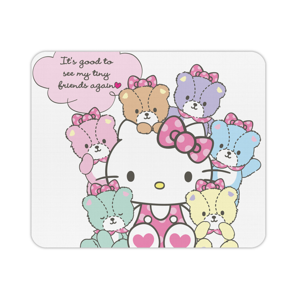 （画像用） Hello Kitty ハローキティ マウスパッド ステッチ加工 ラバー素材 防水 滑り止め 超薄型 ゲーミング/オフィス対応