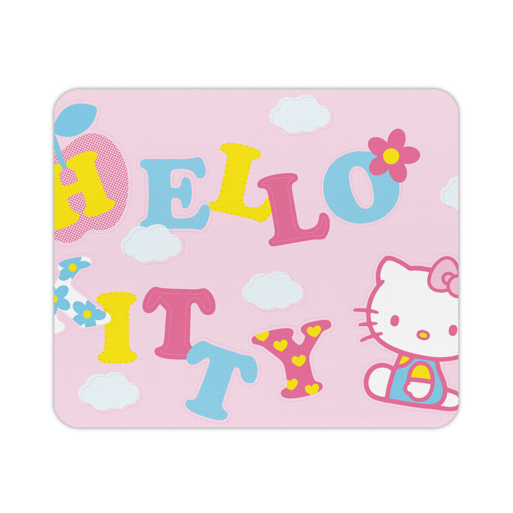 （画像用） Hello Kitty ハローキティ マウスパッド ステッチ加工 ラバー素材 防水 滑り止め 超薄型 ゲーミング/オフィス対応