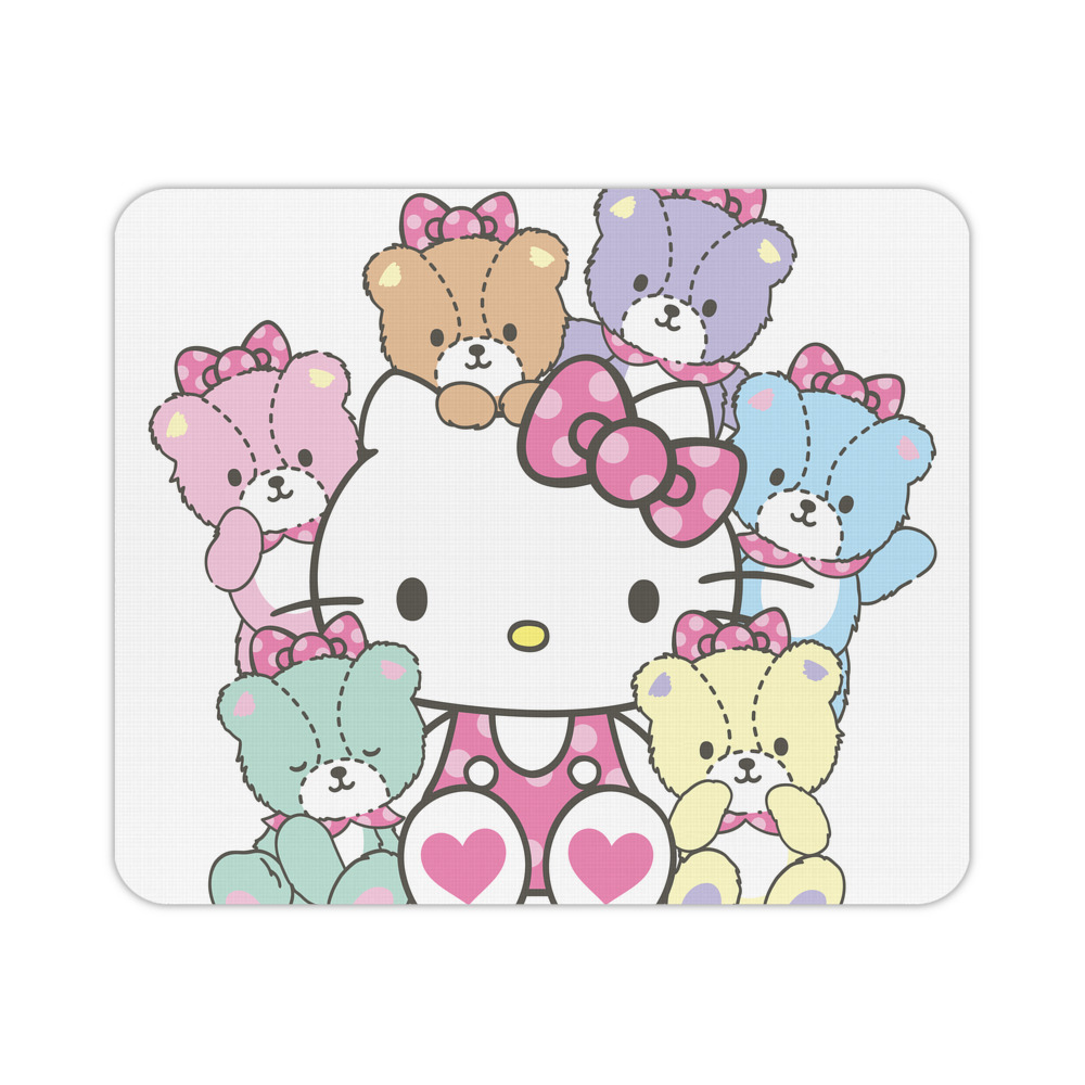 （画像用） Hello Kitty ハローキティ マウスパッド ステッチ加工 ラバー素材 防水 滑り止め 超薄型 ゲーミング/オフィス対応