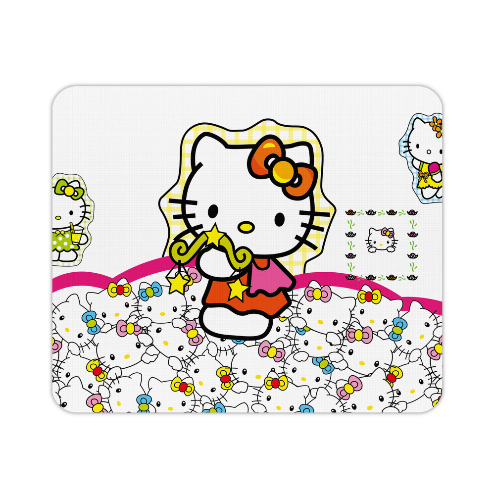 （画像用） Hello Kitty ハローキティ マウスパッド ステッチ加工 ラバー素材 防水 滑り止め 超薄型 ゲーミング/オフィス対応