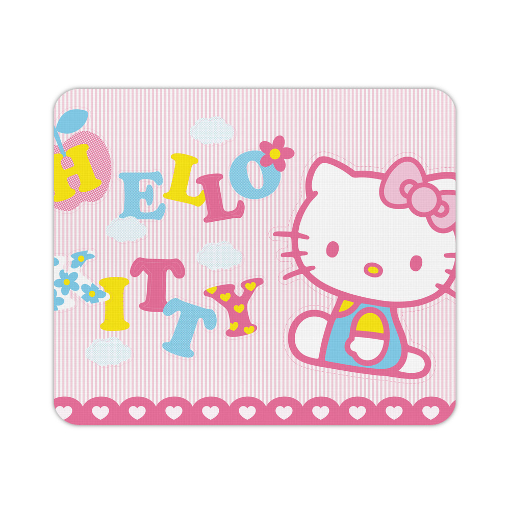 （画像用） Hello Kitty ハローキティ マウスパッド ステッチ加工 ラバー素材 防水 滑り止め 超薄型 ゲーミング/オフィス対応