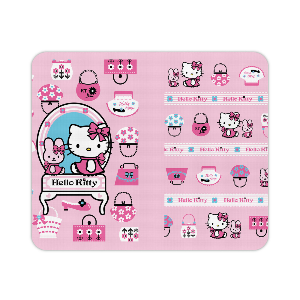 （画像用） Hello Kitty ハローキティ マウスパッド ステッチ加工 ラバー素材 防水 滑り止め 超薄型 ゲーミング/オフィス対応