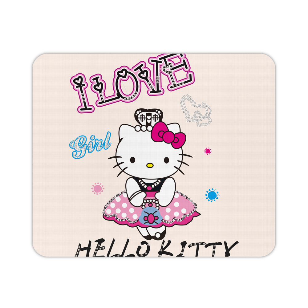 （画像用） Hello Kitty ハローキティ マウスパッド ステッチ加工 ラバー素材 防水 滑り止め 超薄型 ゲーミング/オフィス対応