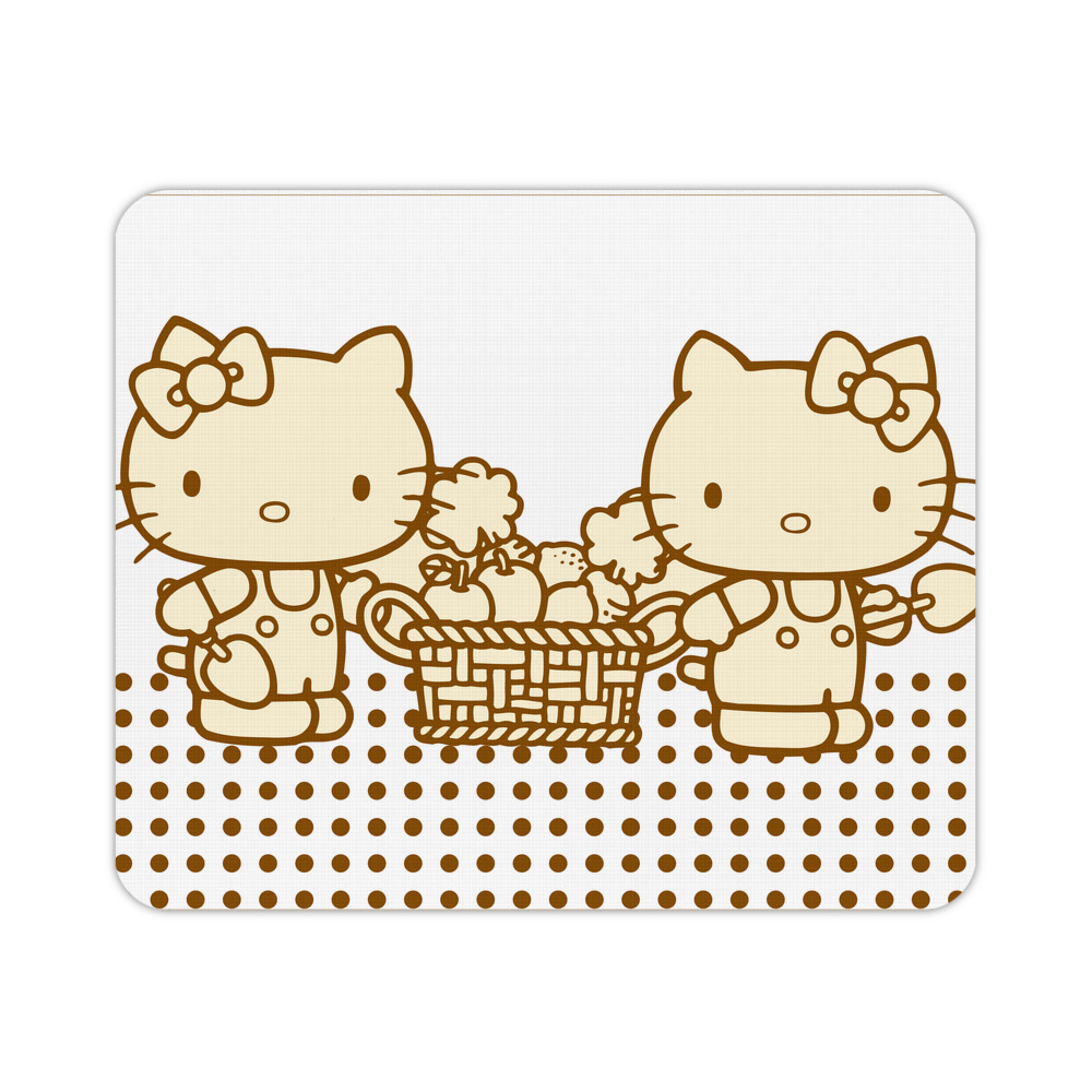 （画像用） Hello Kitty ハローキティ マウスパッド ステッチ加工 ラバー素材 防水 滑り止め 超薄型 ゲーミング/オフィス対応