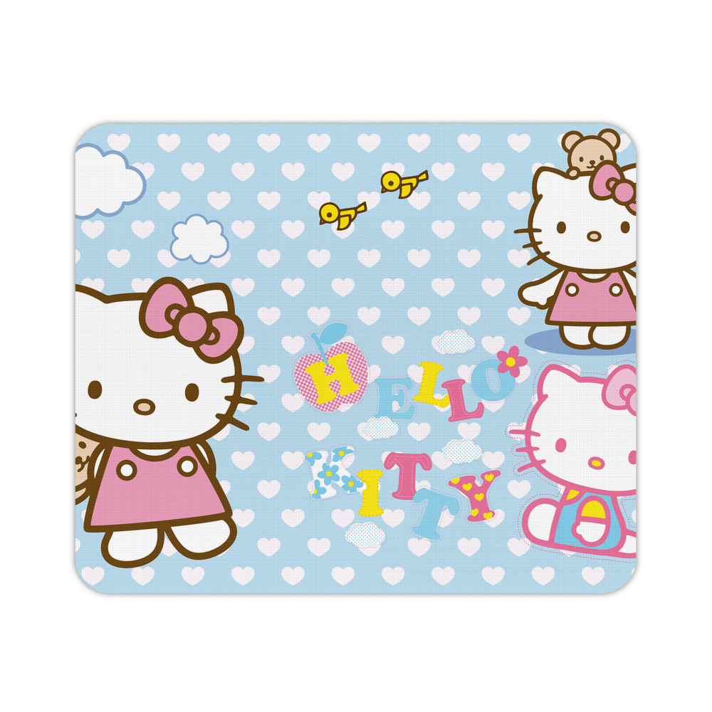 （画像用） Hello Kitty ハローキティ マウスパッド ステッチ加工 ラバー素材 防水 滑り止め 超薄型 ゲーミング/オフィス対応