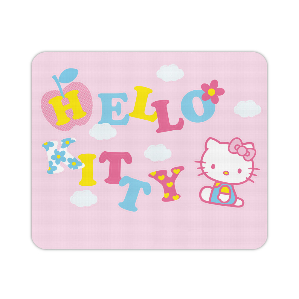 （画像用） Hello Kitty ハローキティ マウスパッド ステッチ加工 ラバー素材 防水 滑り止め 超薄型 ゲーミング/オフィス対応