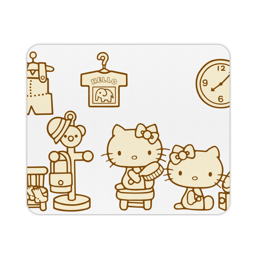 （画像用） Hello Kitty ハローキティ マウスパッド ステッチ加工 ラバー素材 防水 滑り止め 超薄型 ゲーミング/オフィス対応