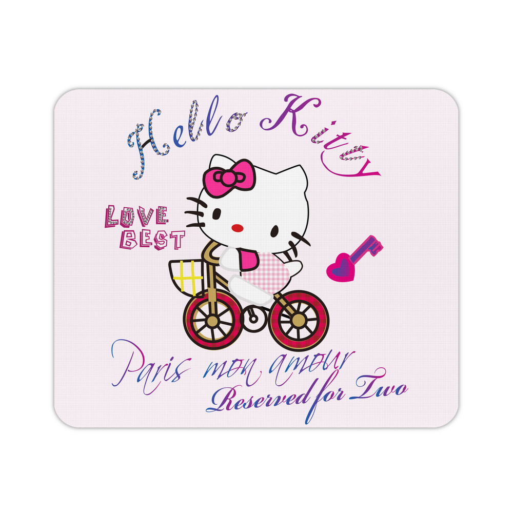 （画像用） Hello Kitty ハローキティ マウスパッド ステッチ加工 ラバー素材 防水 滑り止め 超薄型 ゲーミング/オフィス対応