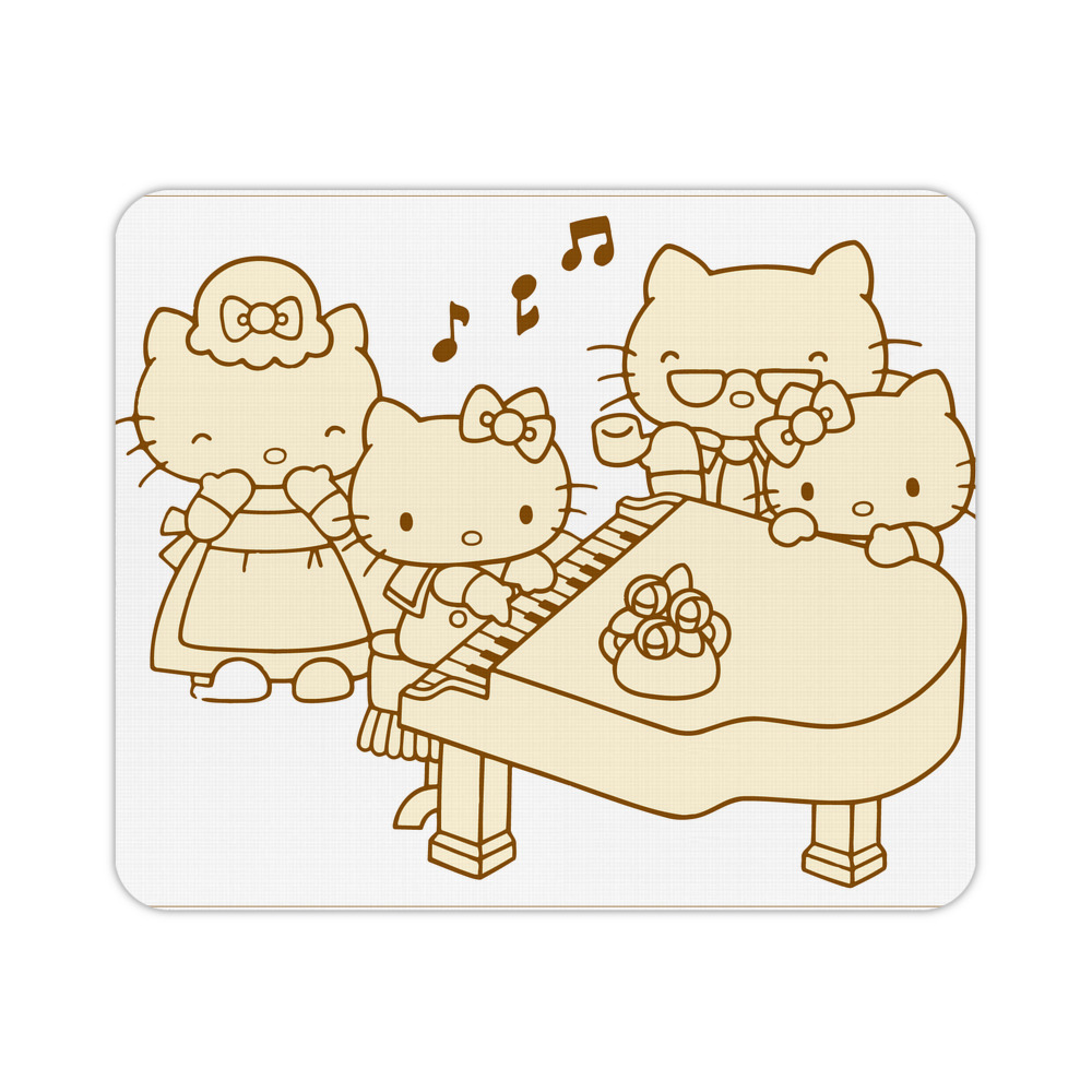 （画像用） Hello Kitty ハローキティ マウスパッド ステッチ加工 ラバー素材 防水 滑り止め 超薄型 ゲーミング/オフィス対応