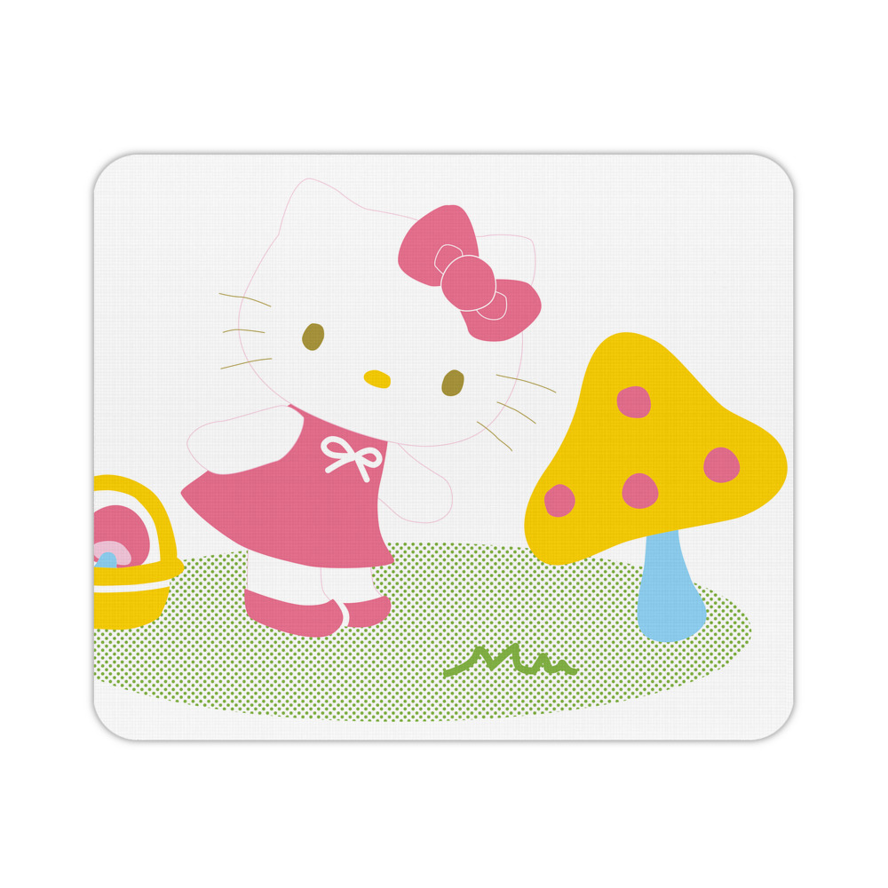 （画像用） Hello Kitty ハローキティ マウスパッド ステッチ加工 ラバー素材 防水 滑り止め 超薄型 ゲーミング/オフィス対応